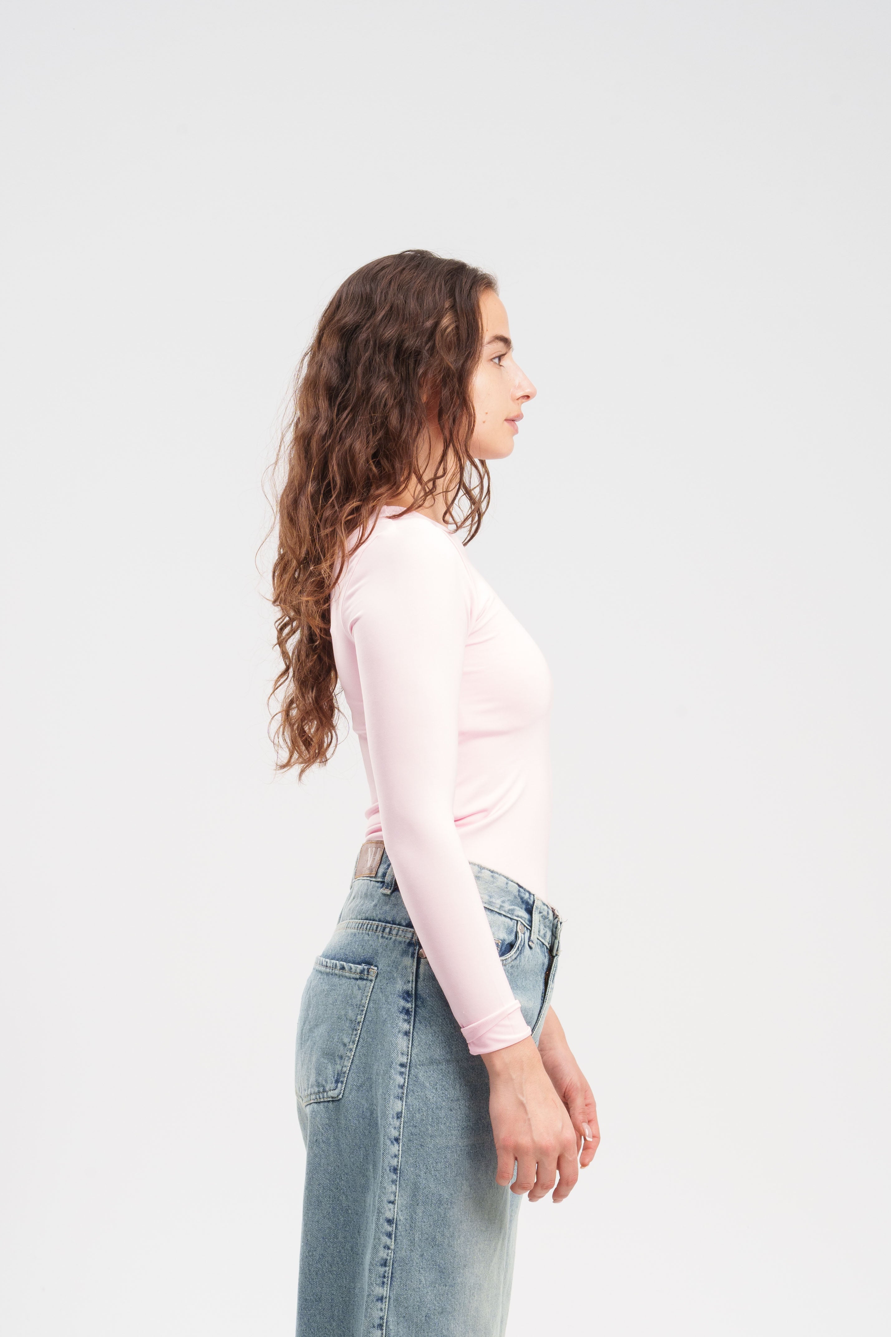 Long-Sleeve Round Top