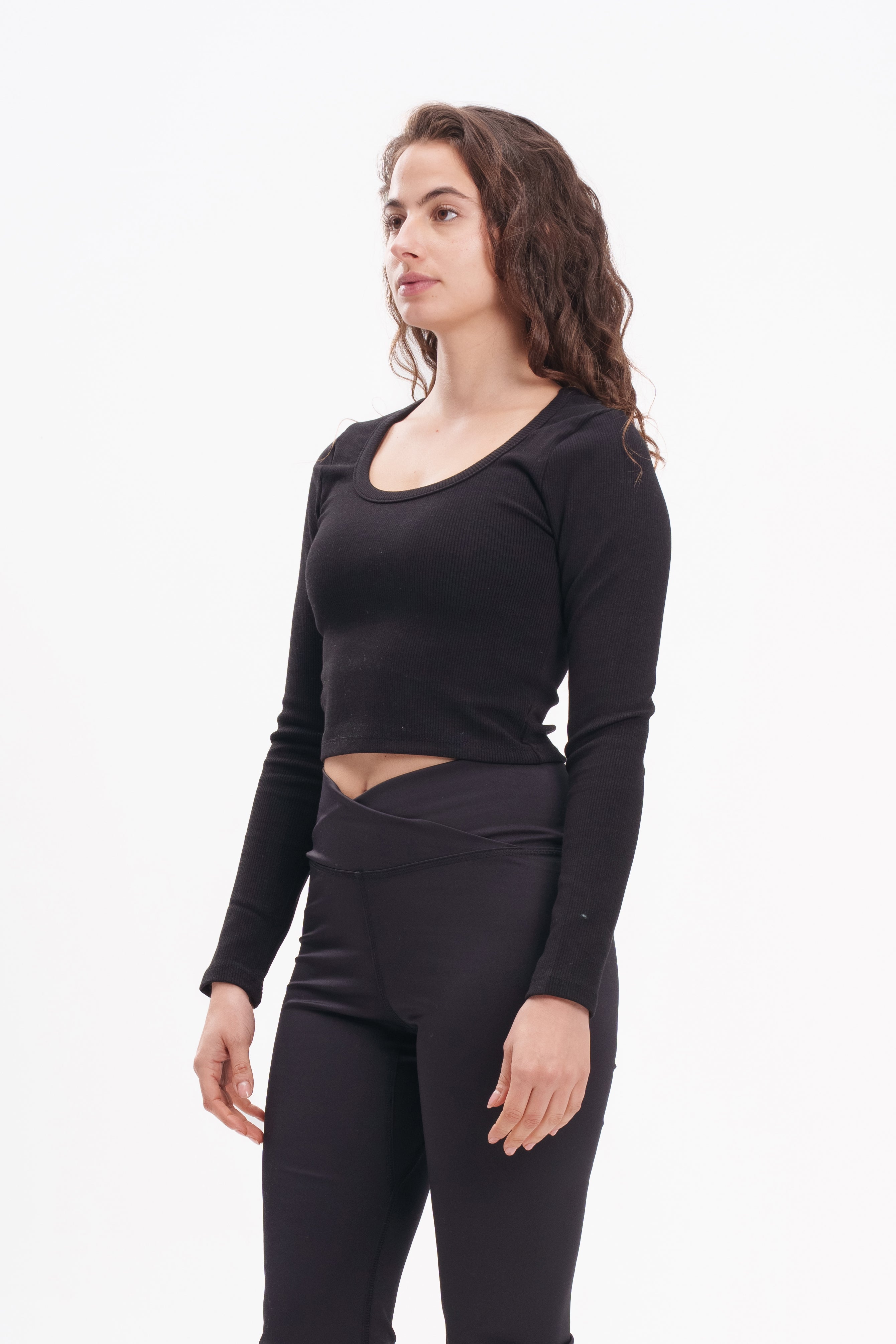 Round Rib Knitted Top