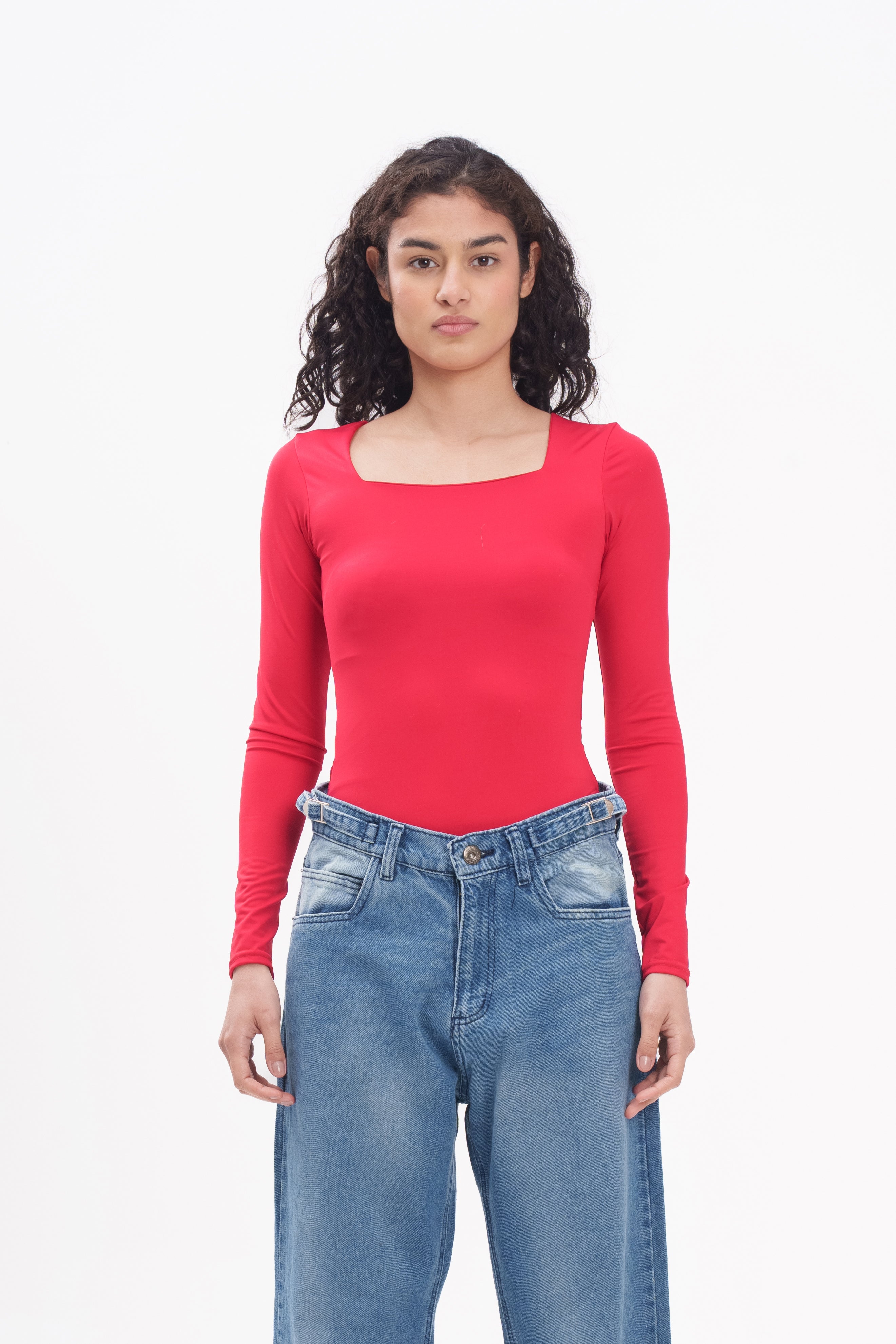 Long-Sleeve Square Bodysuit