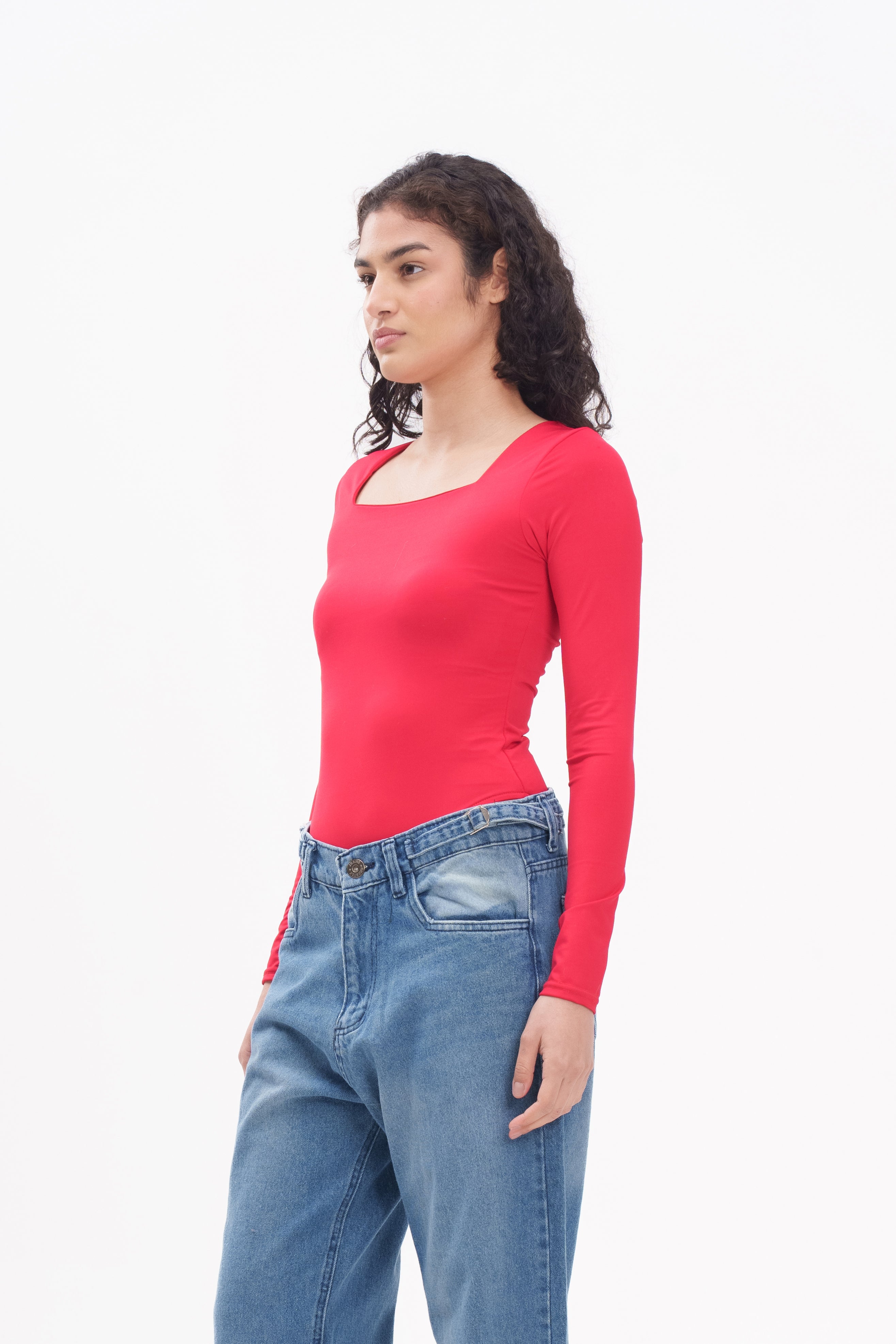 Long-Sleeve Square Bodysuit