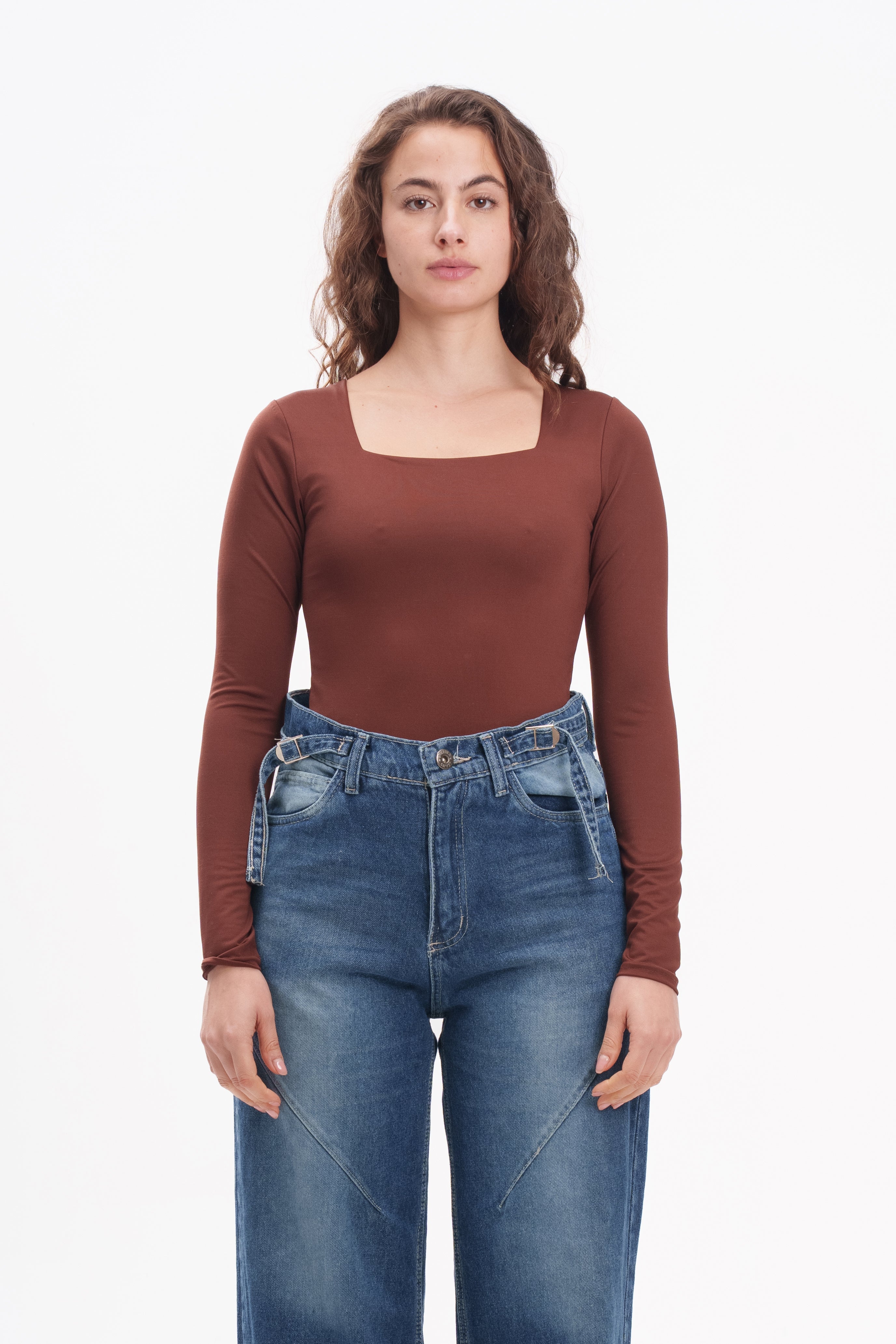 Long-Sleeve Square Bodysuit