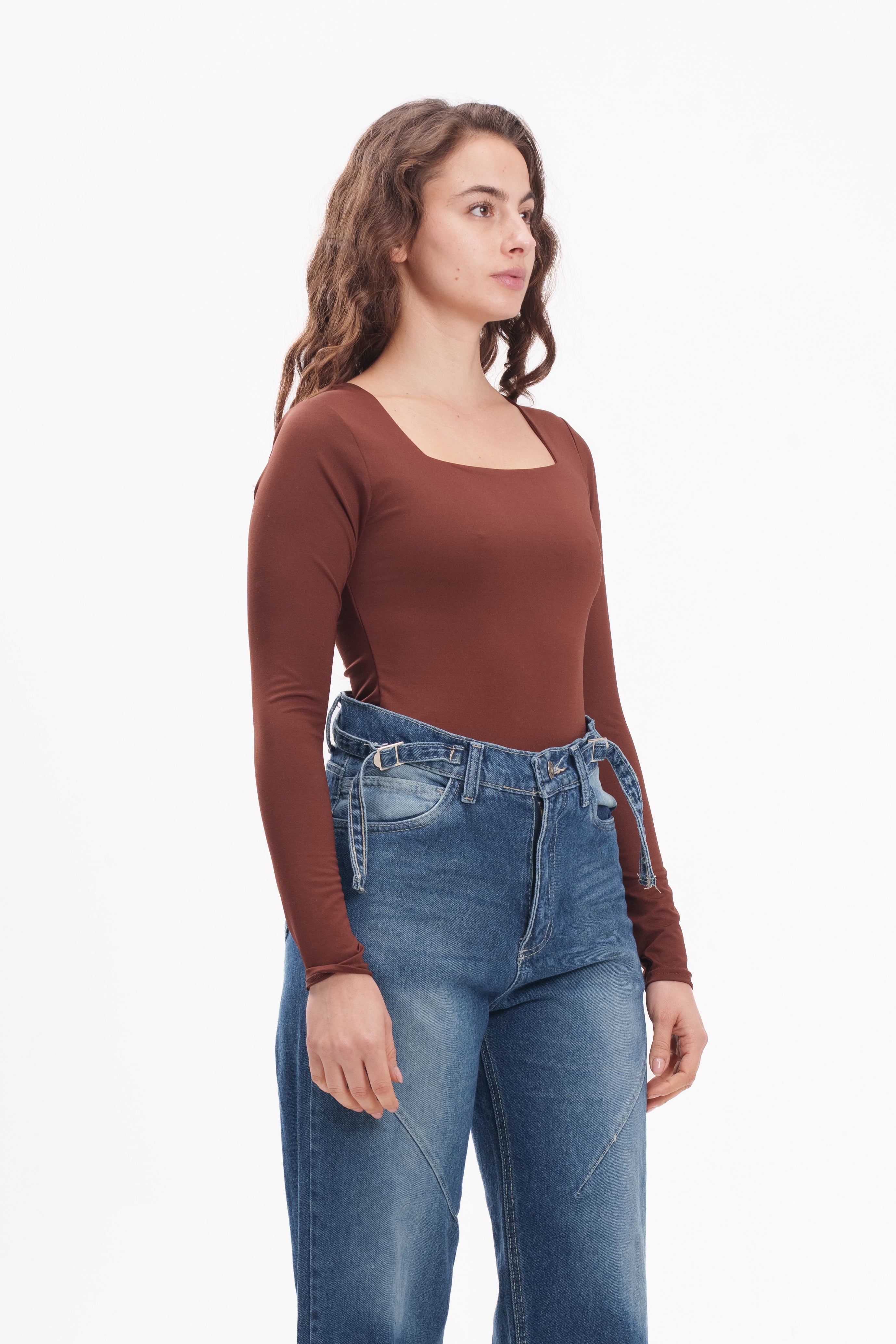 Long-Sleeve Square Bodysuit