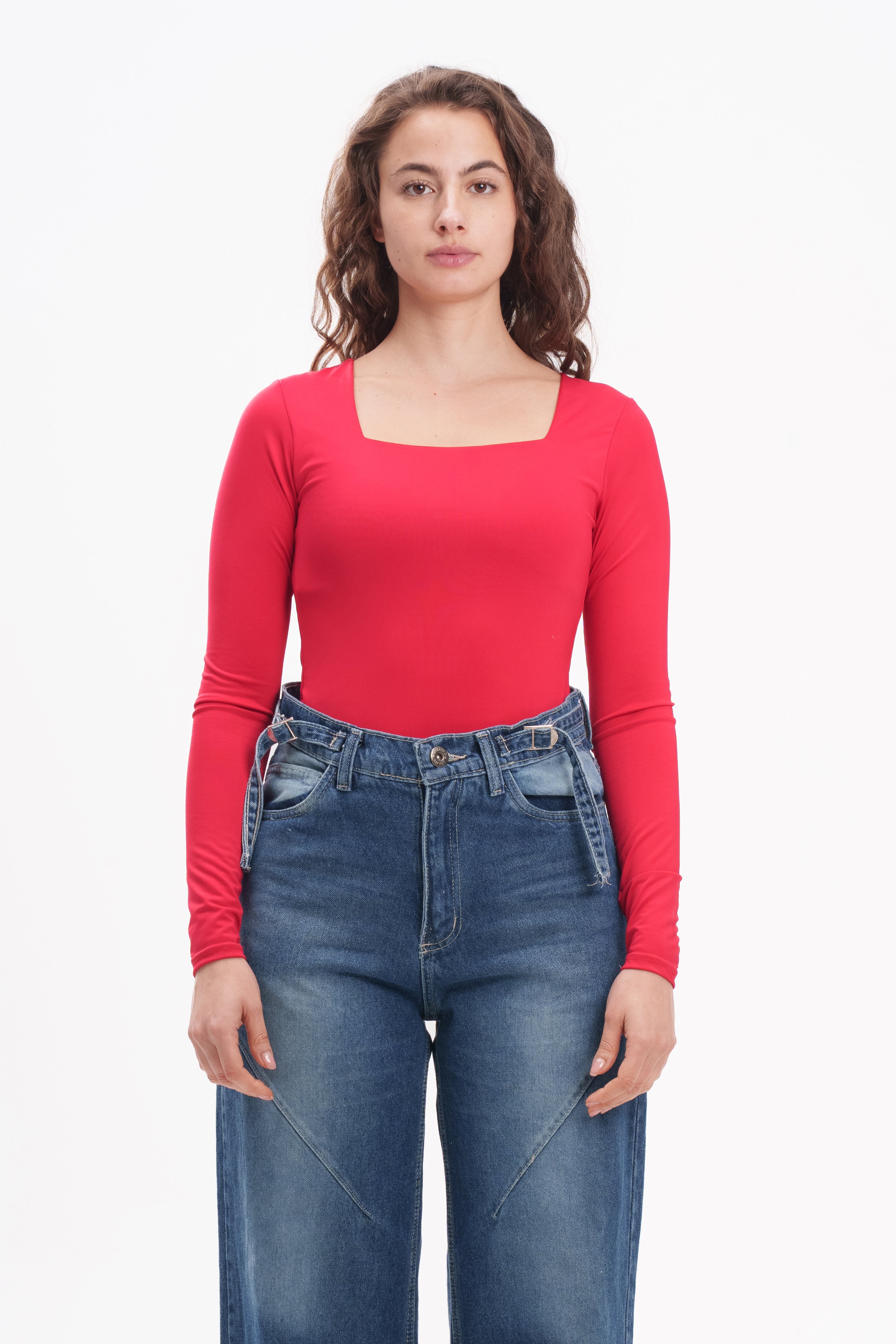 Long-Sleeve Square Bodysuit