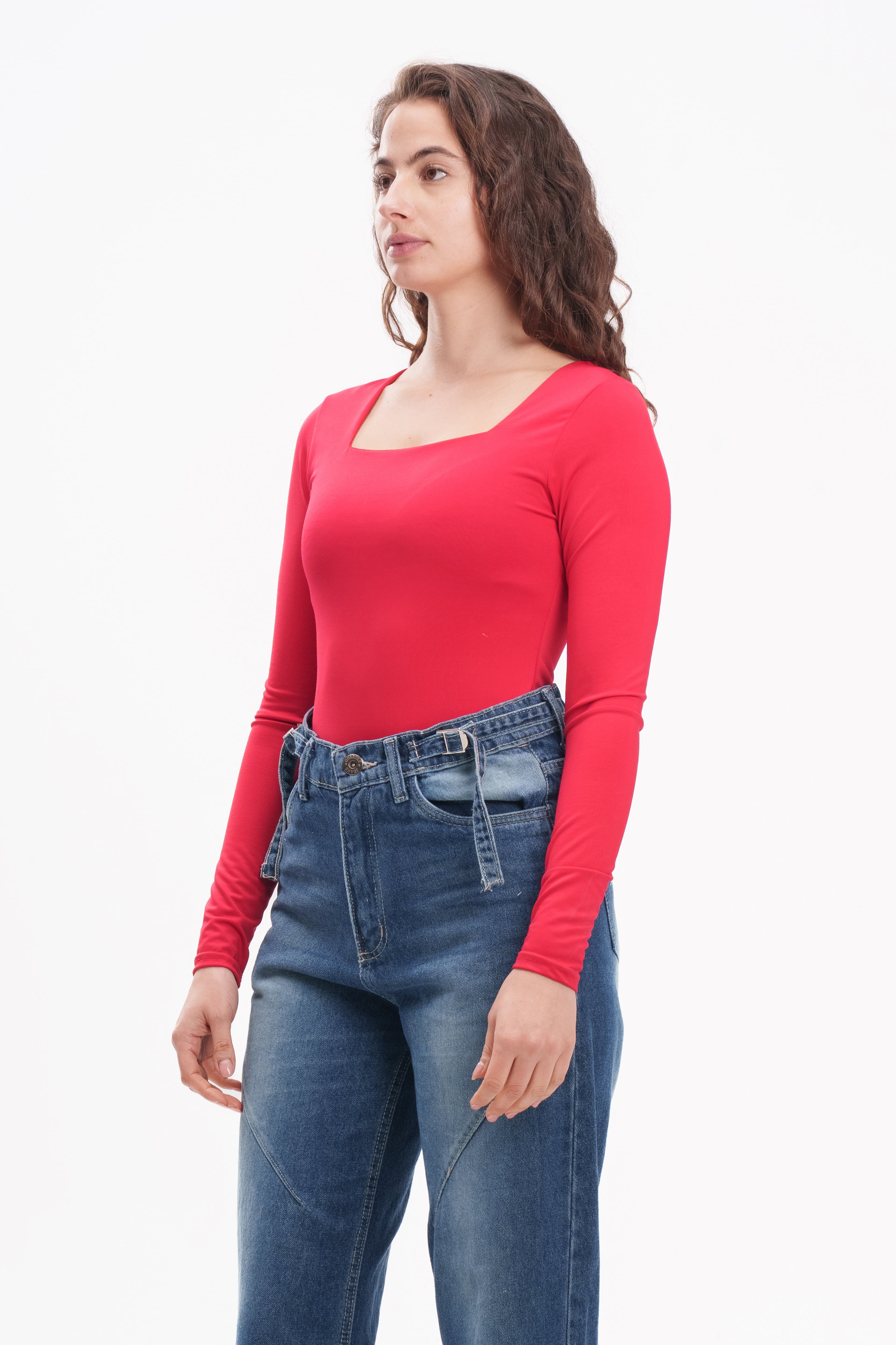 Long-Sleeve Square Bodysuit