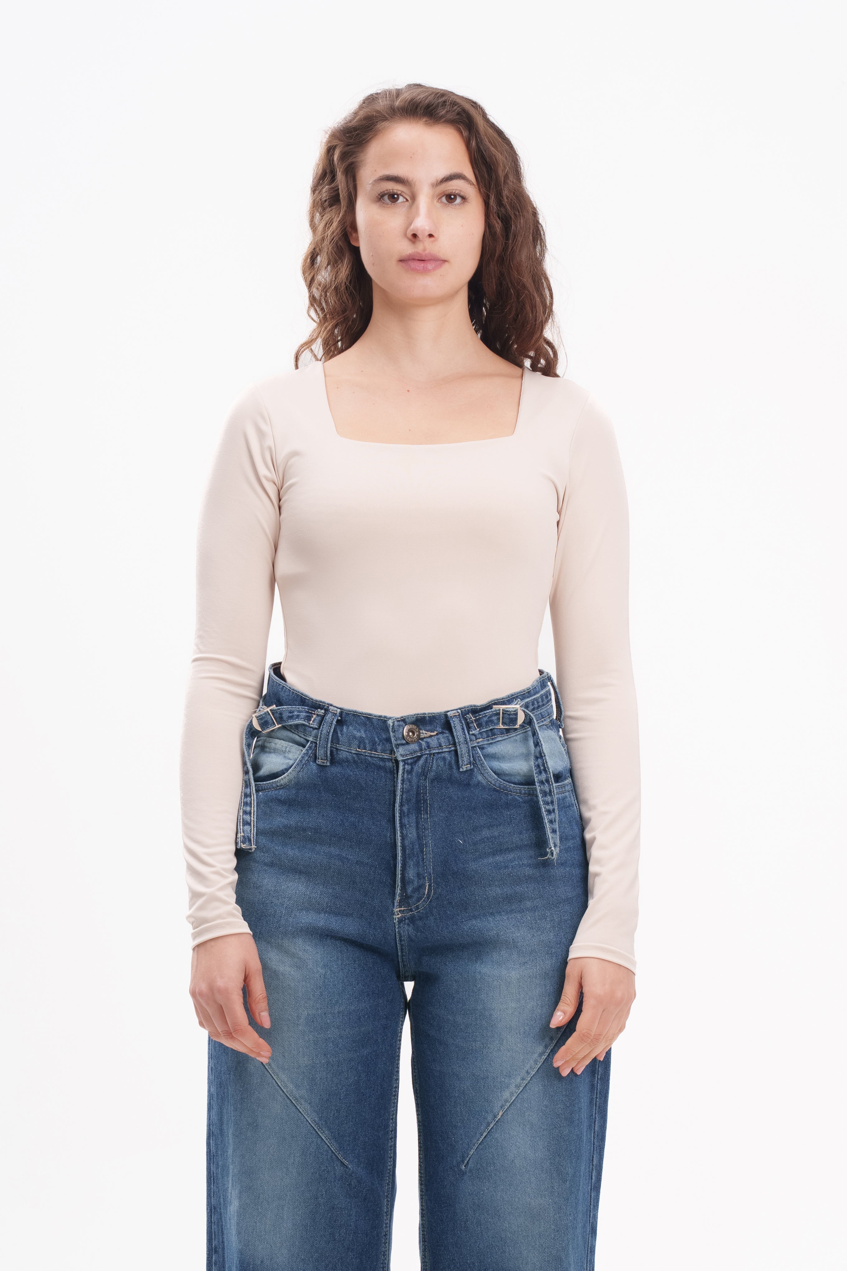 Long-Sleeve Square Bodysuit
