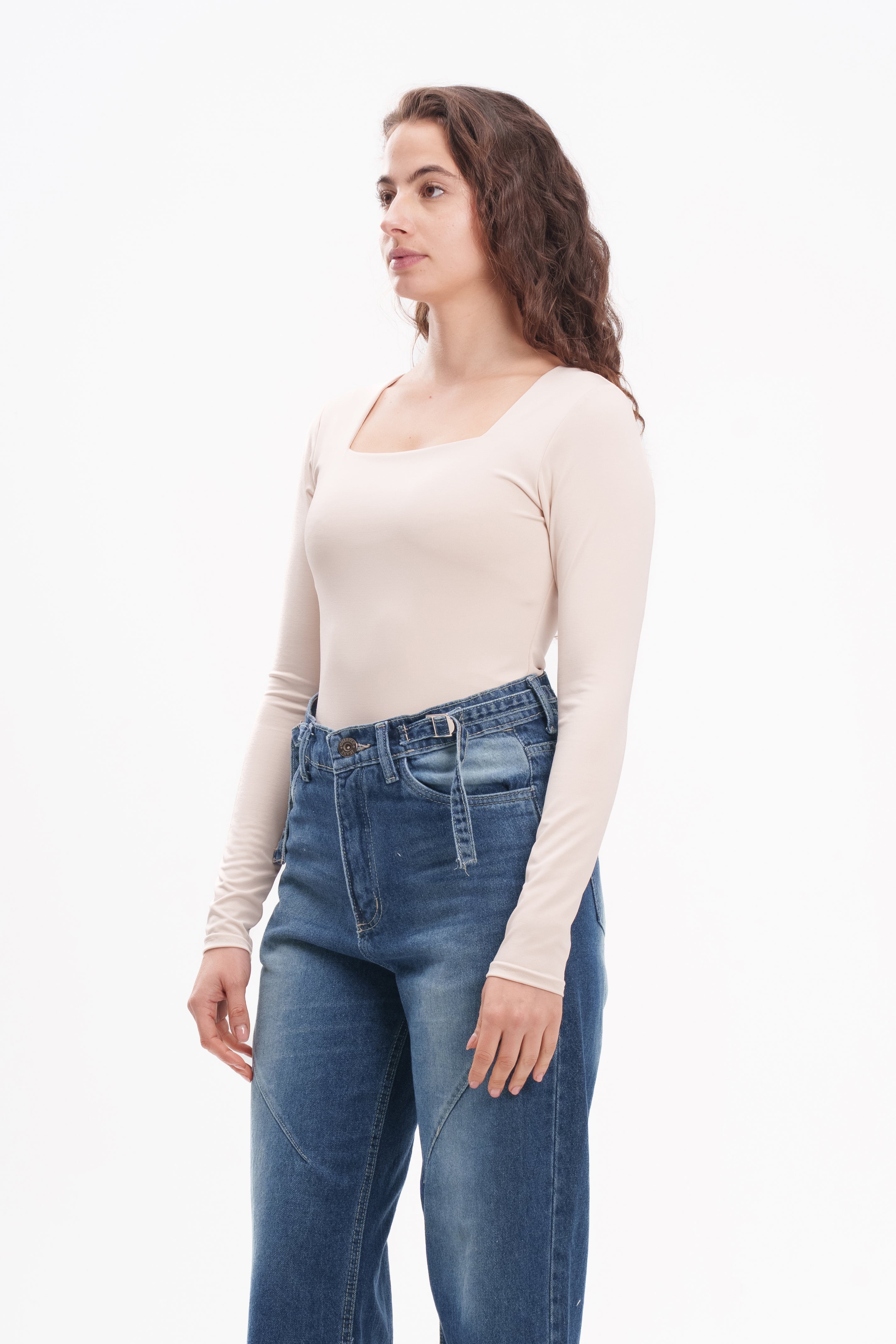 Long-Sleeve Square Bodysuit