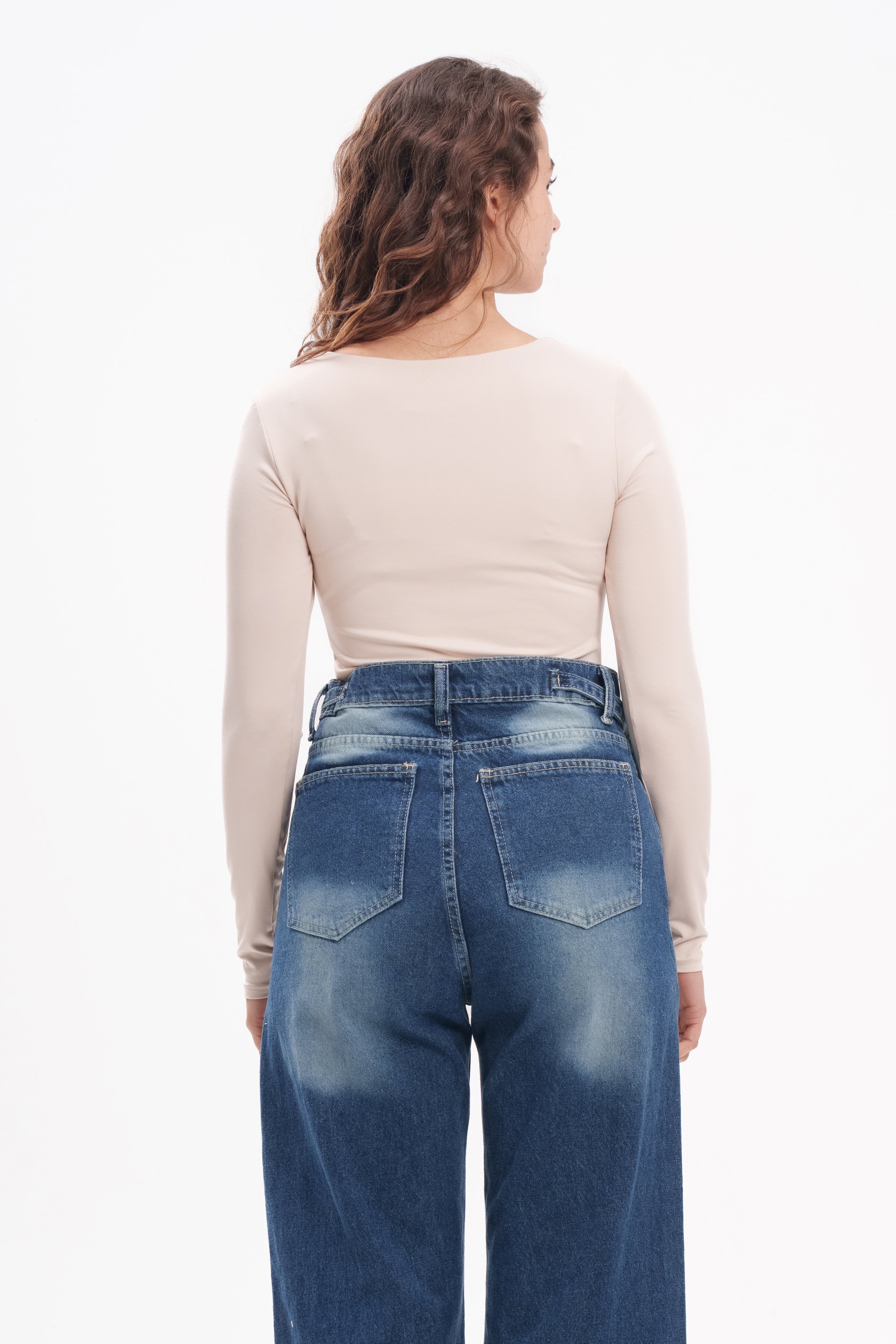 Long-Sleeve Square Bodysuit