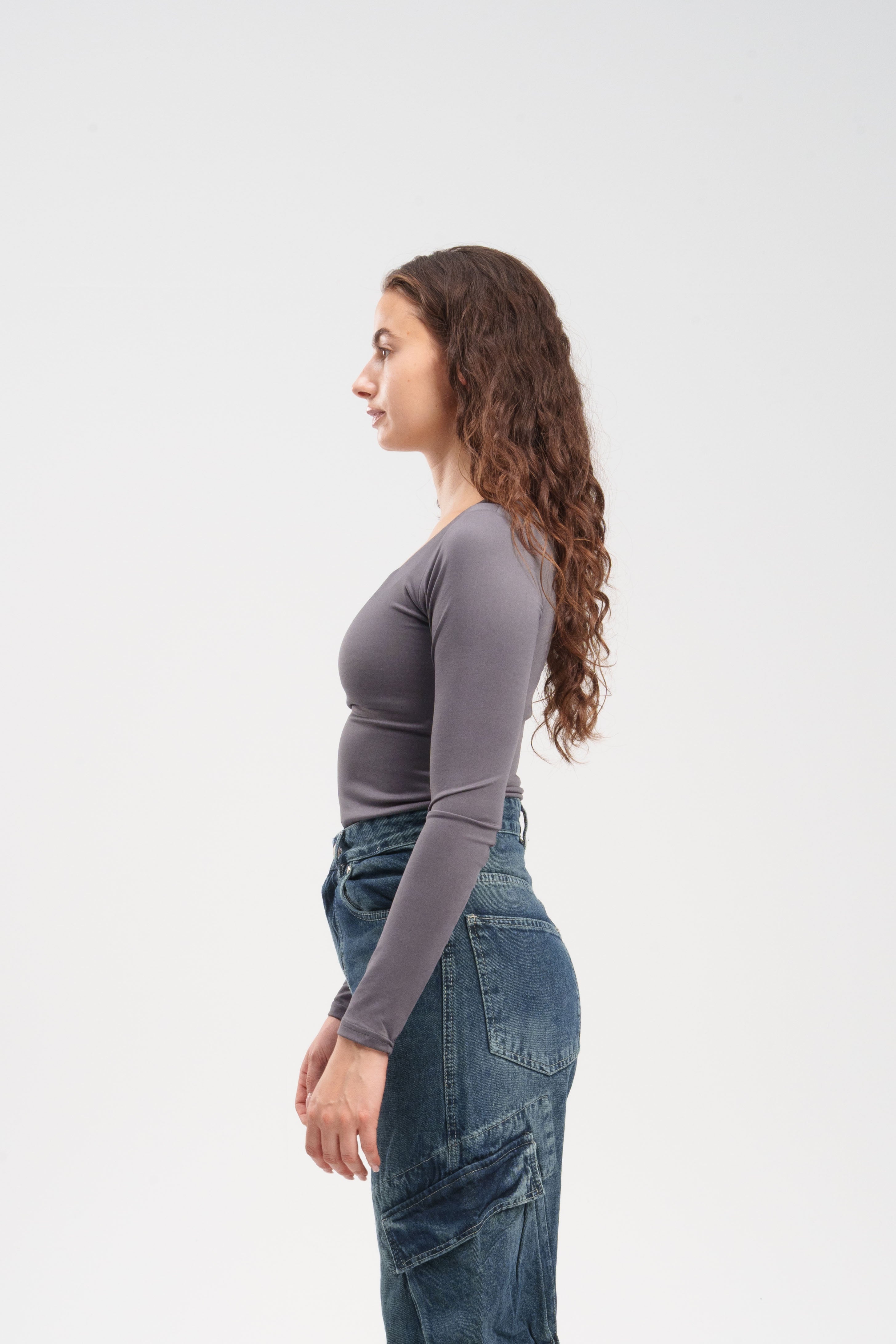 Long-Sleeve Square Top