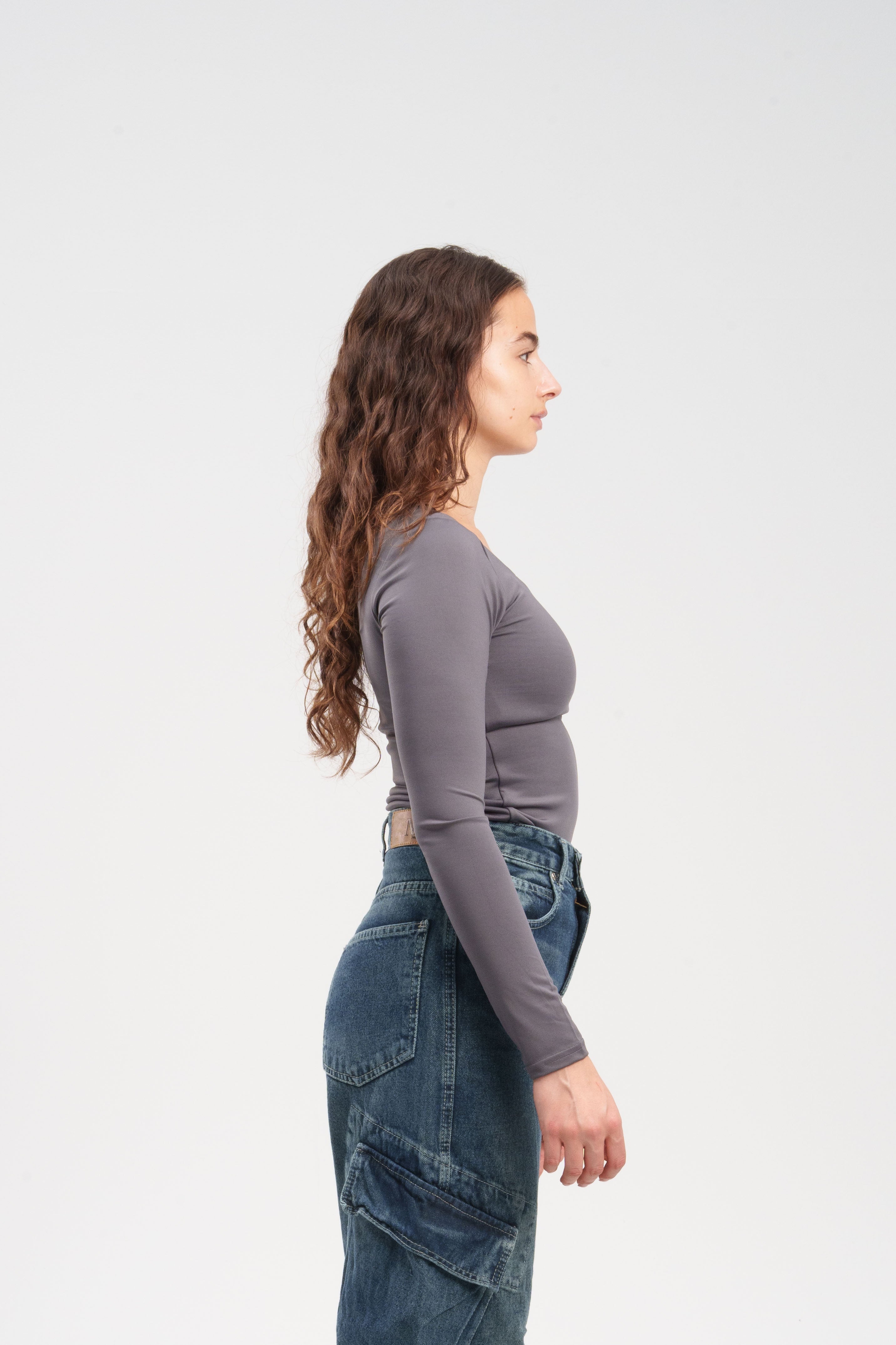 Long-Sleeve Square Top