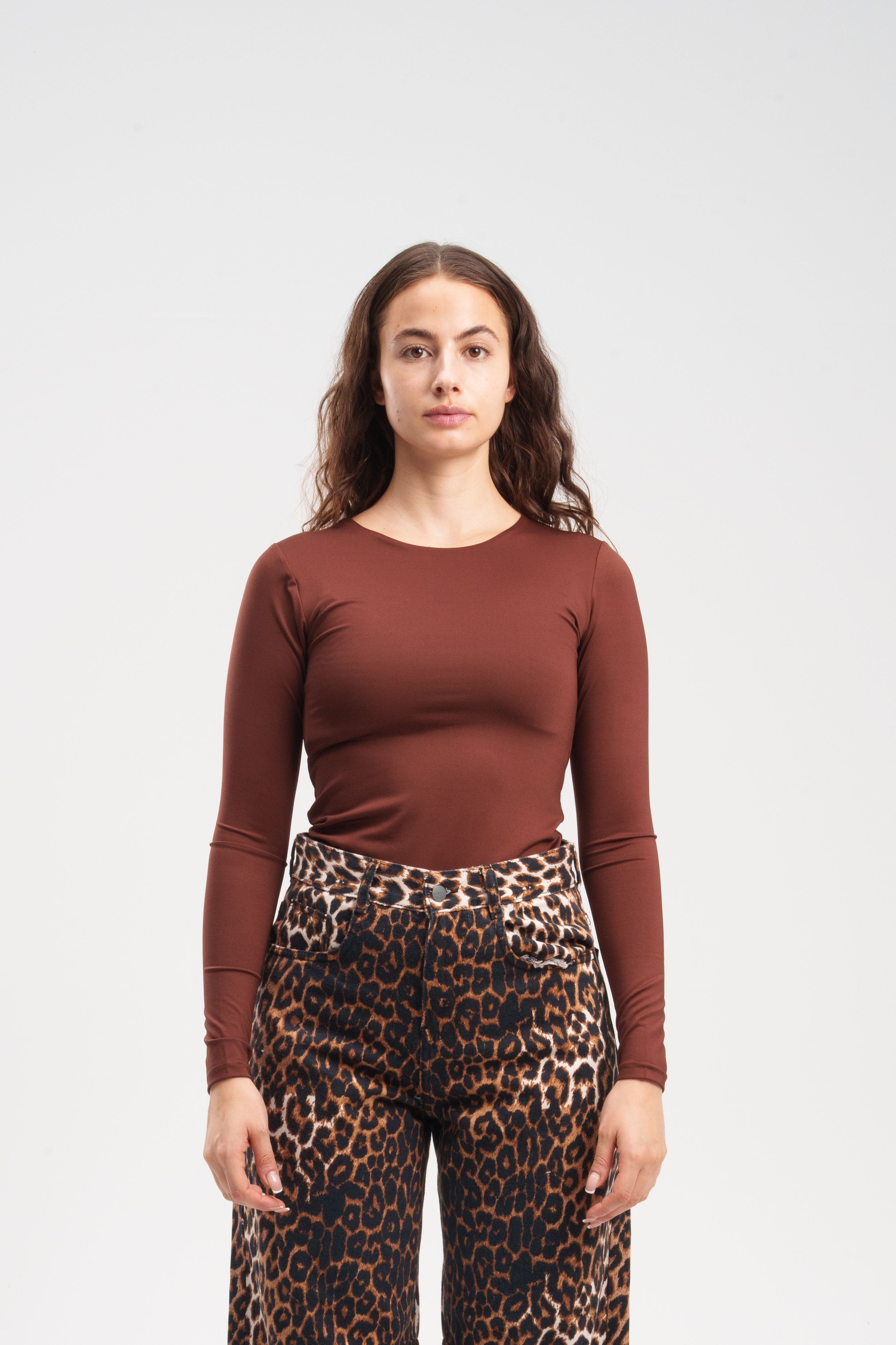Long-Sleeve Round Top