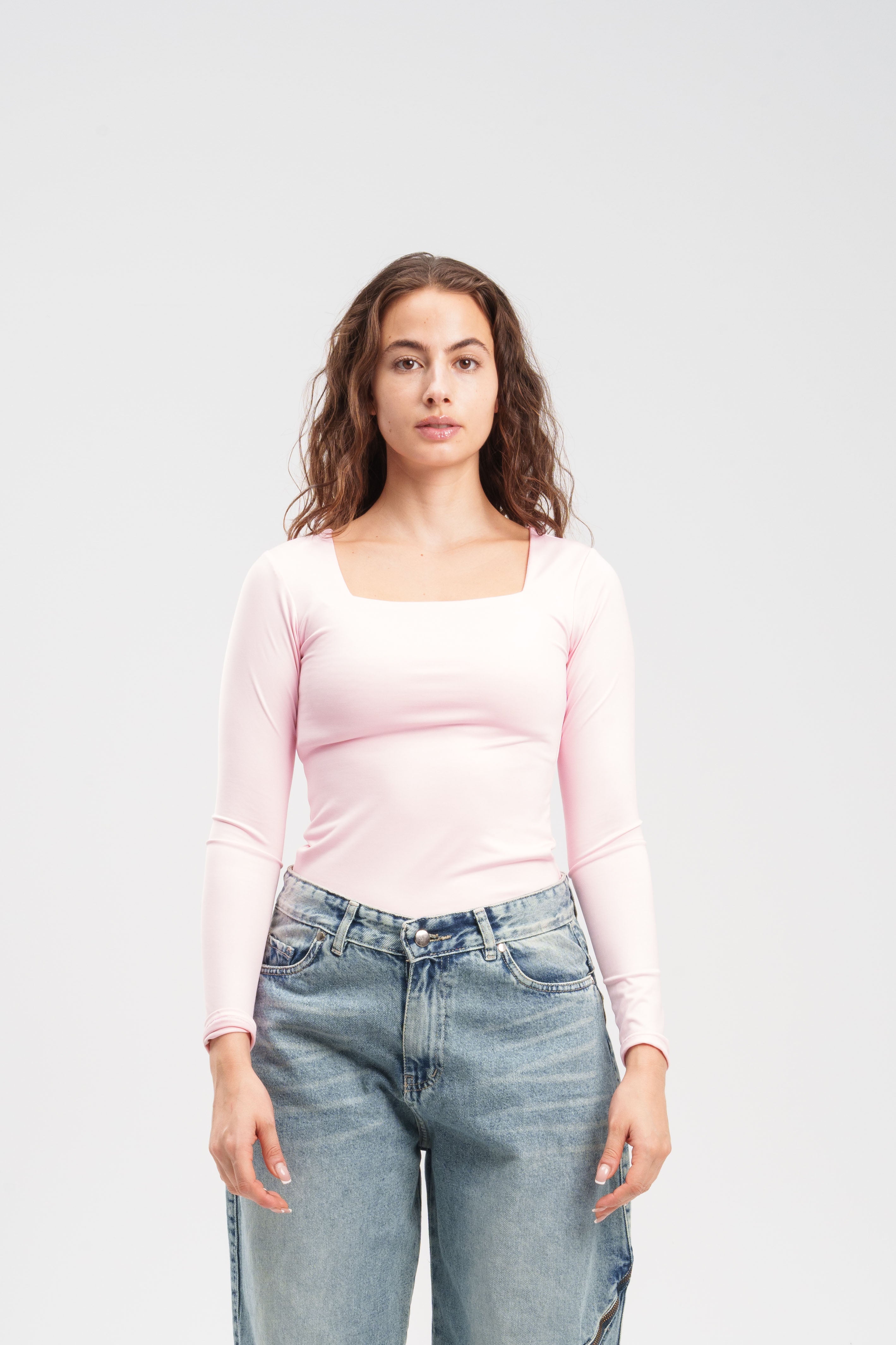 Long-Sleeve Square Top