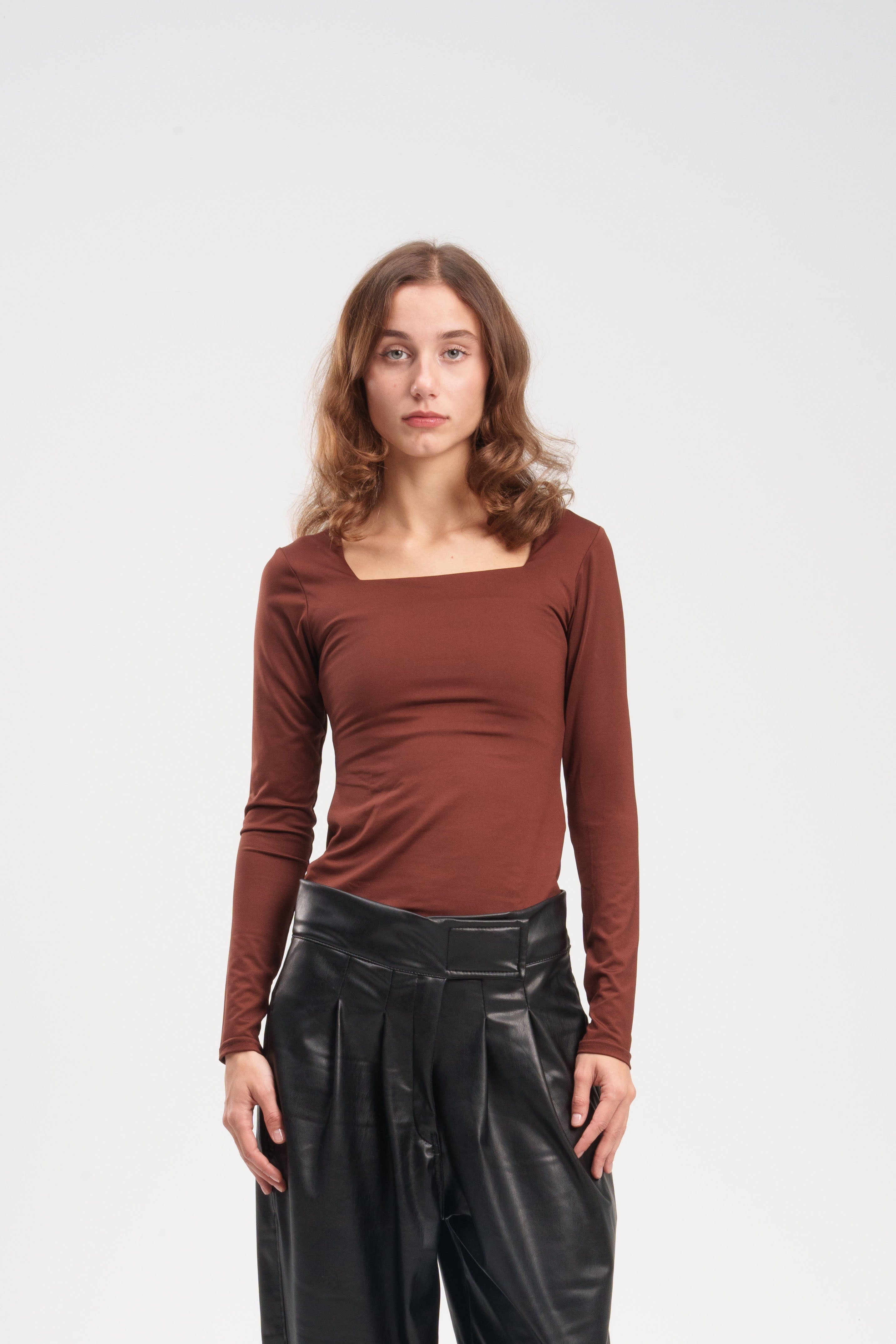 Long-Sleeve Square Top