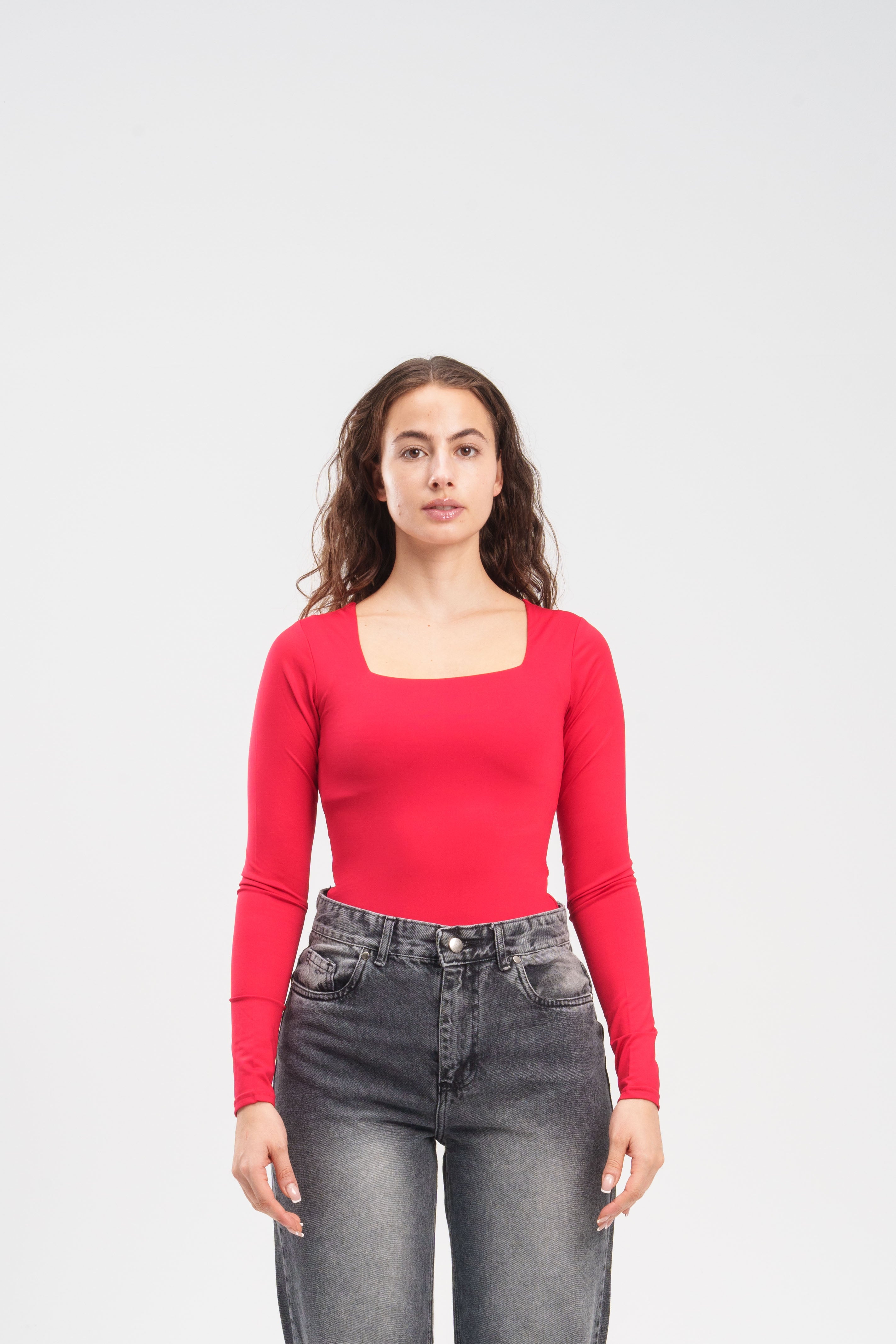 Long-Sleeve Square Top
