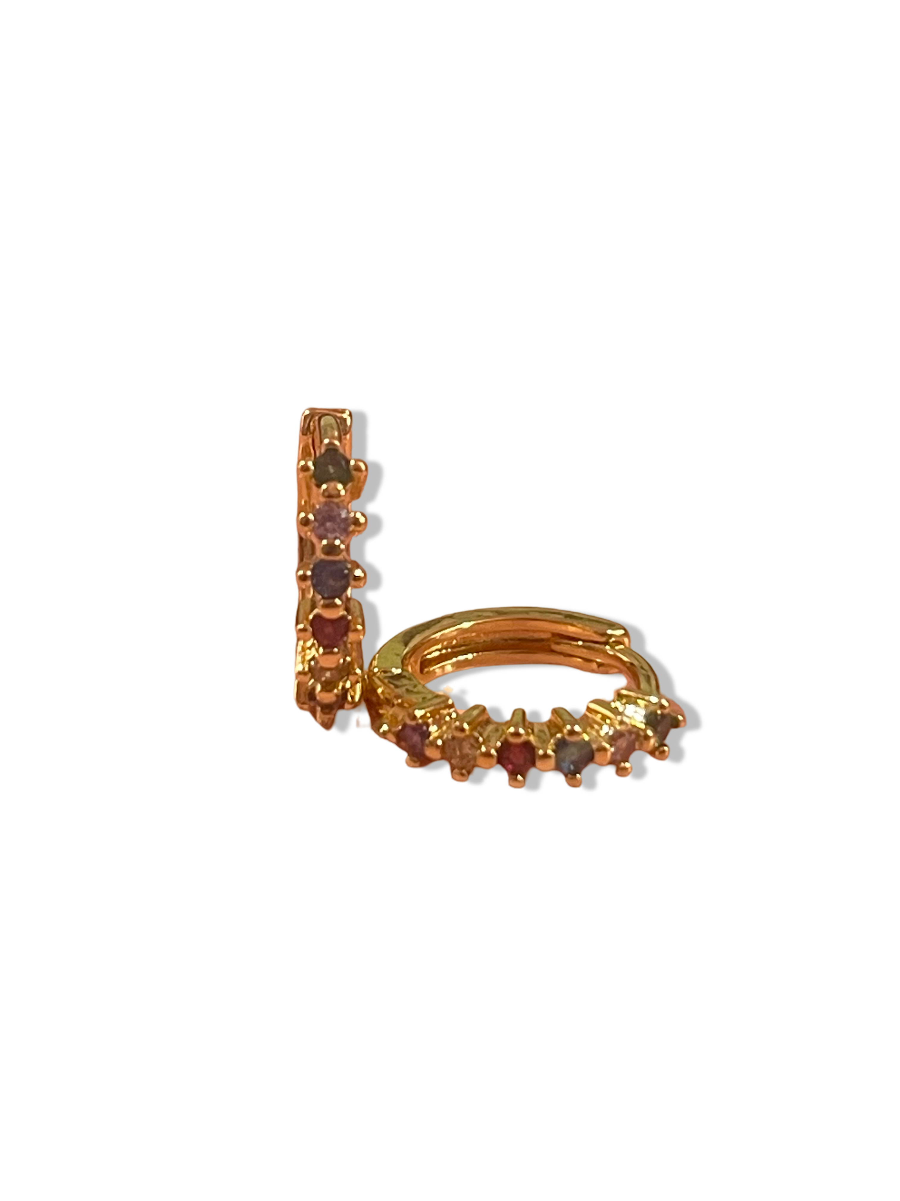 Dainty Stones Hoops 2.0 - Gold Plated