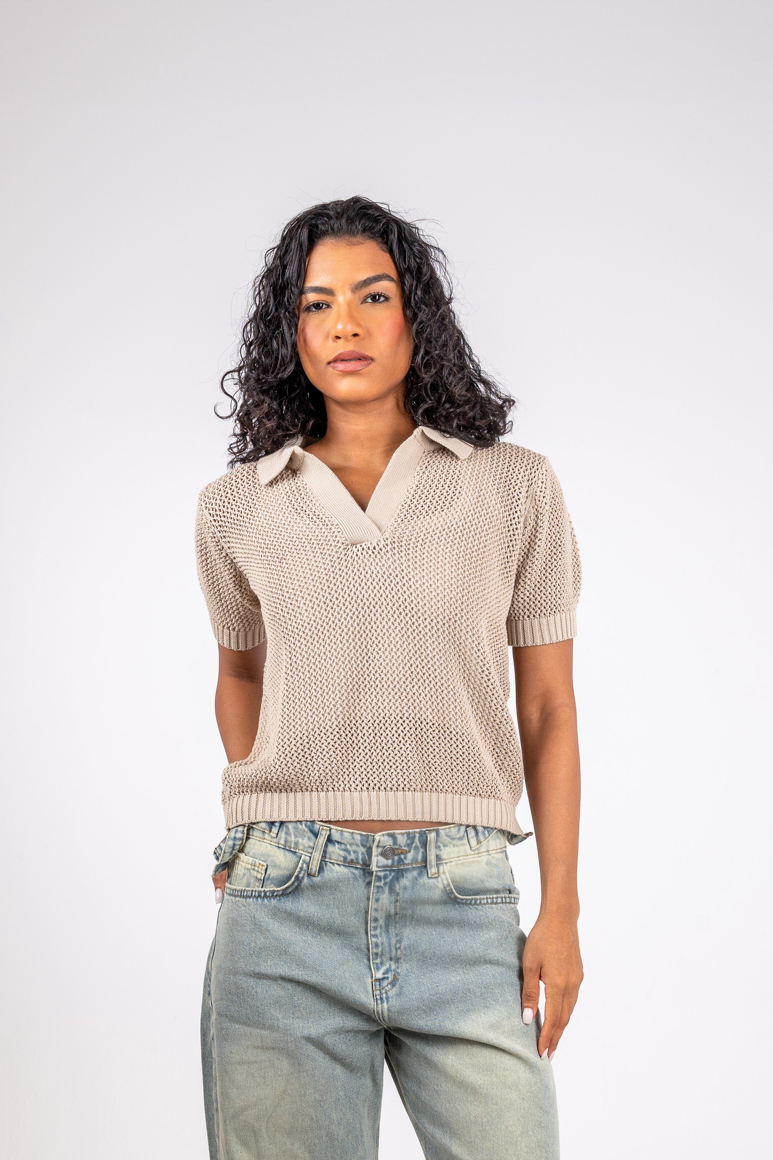 Women's Knitted Polo