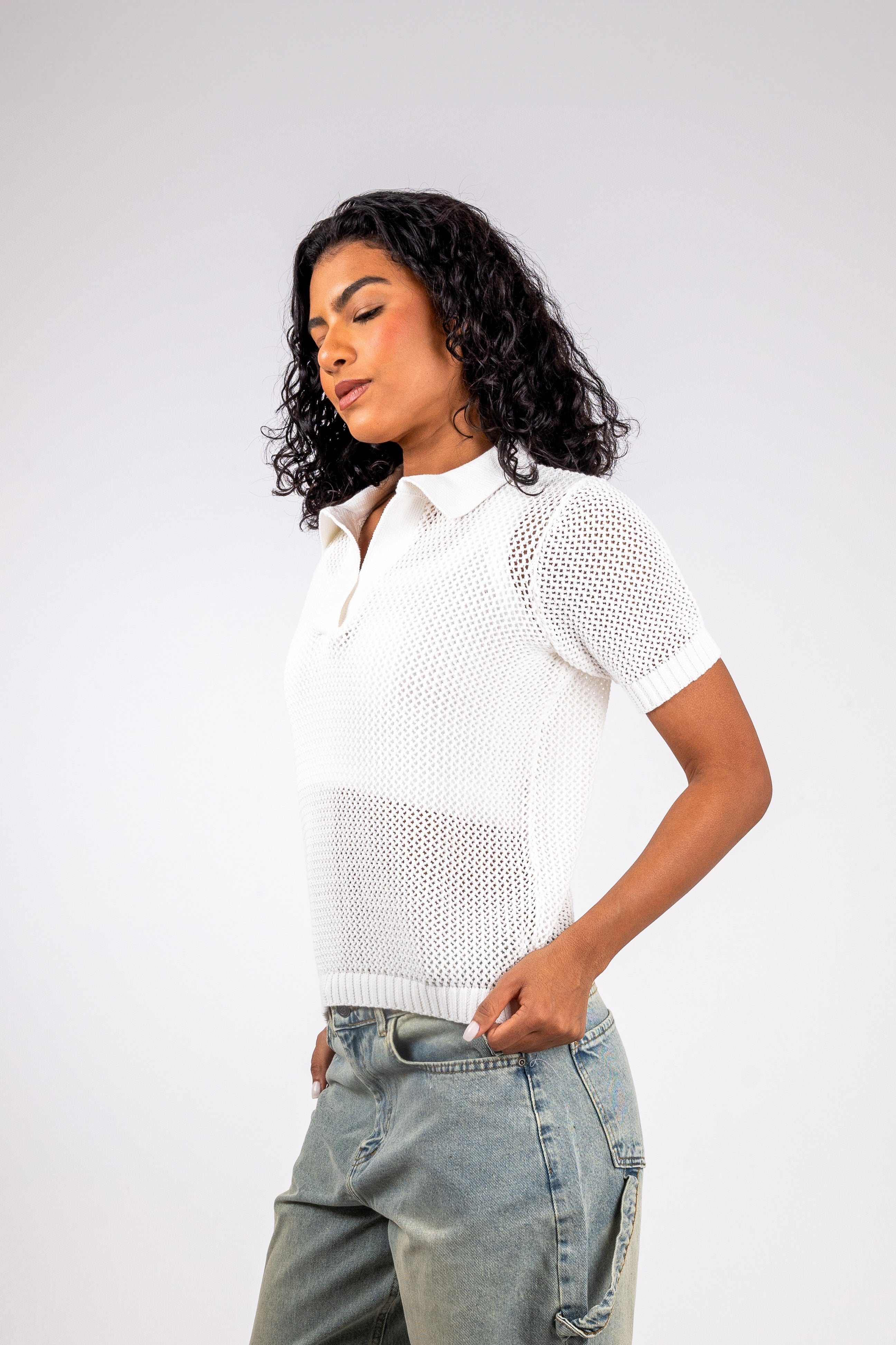 Women's Knitted Polo