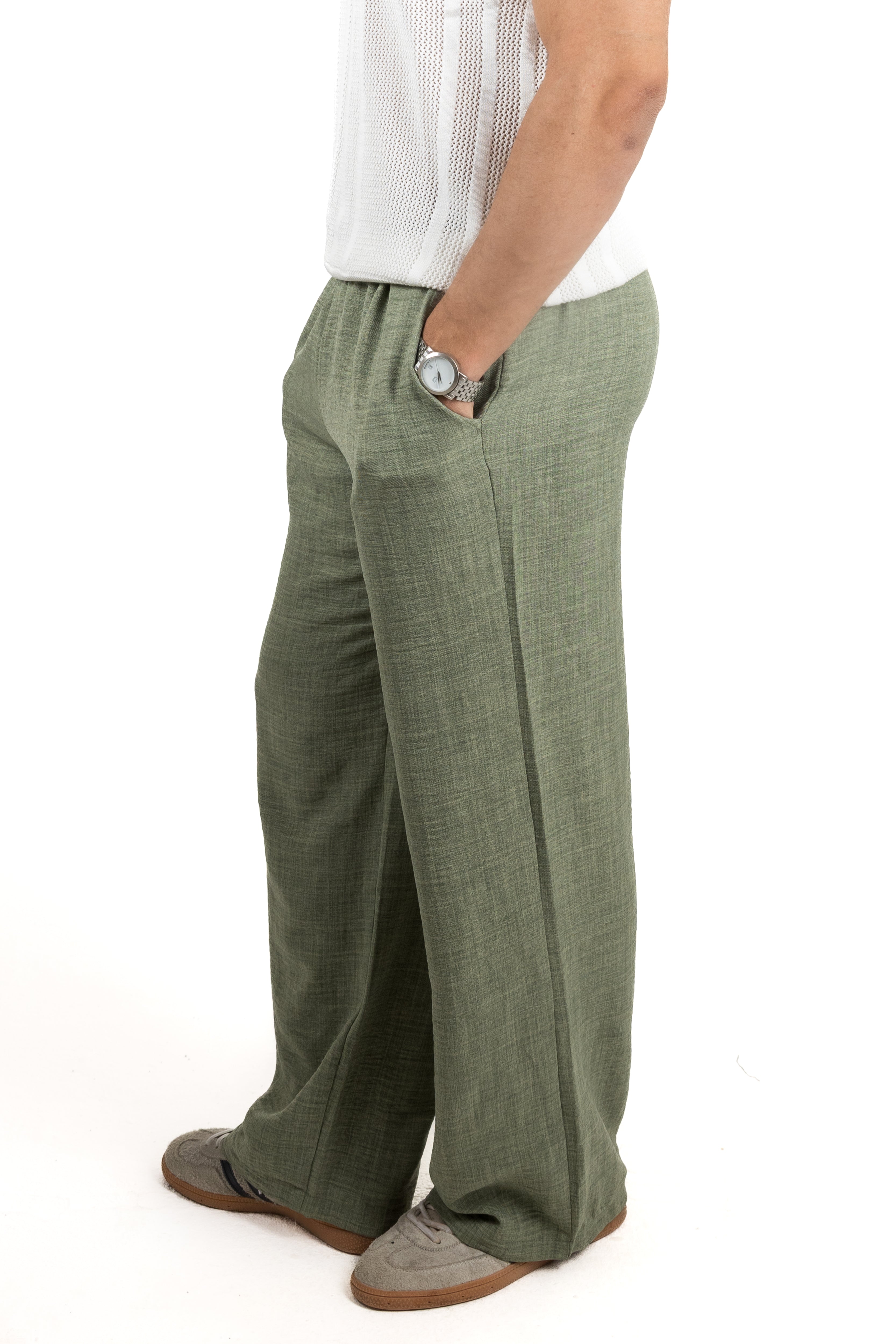 Linen Straight Trousers