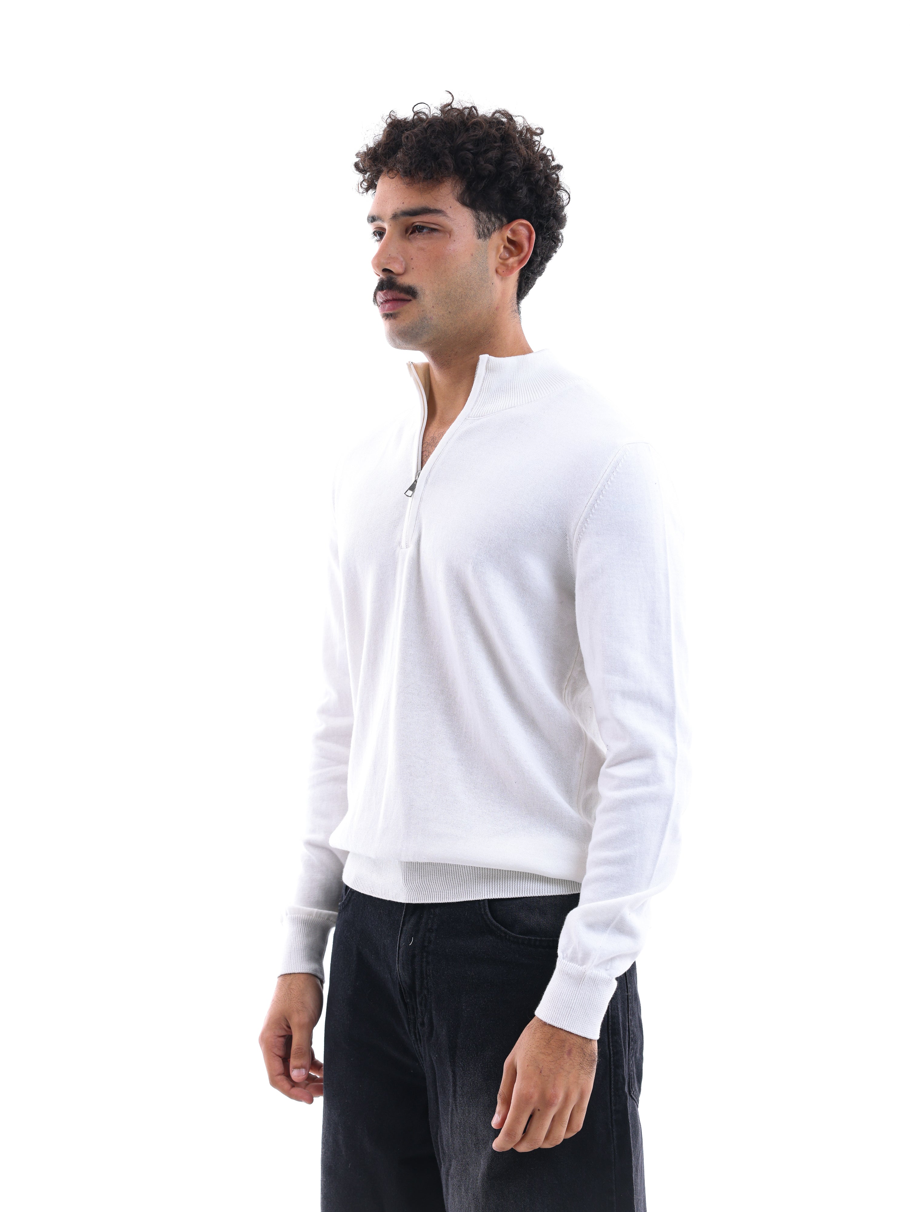 Quarter-Zip Knit Sweater