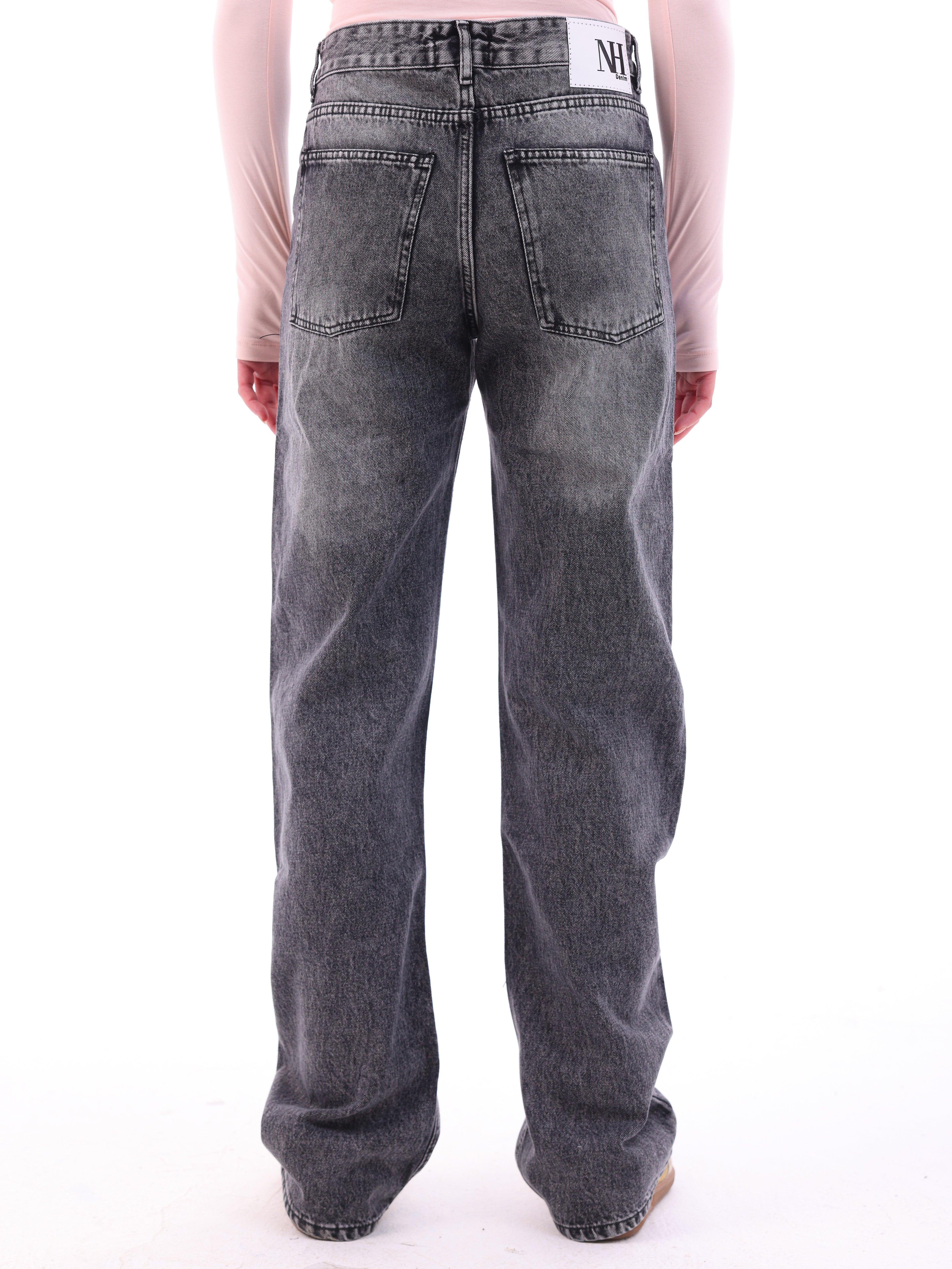 Mid-Rise Straight Leg Denim