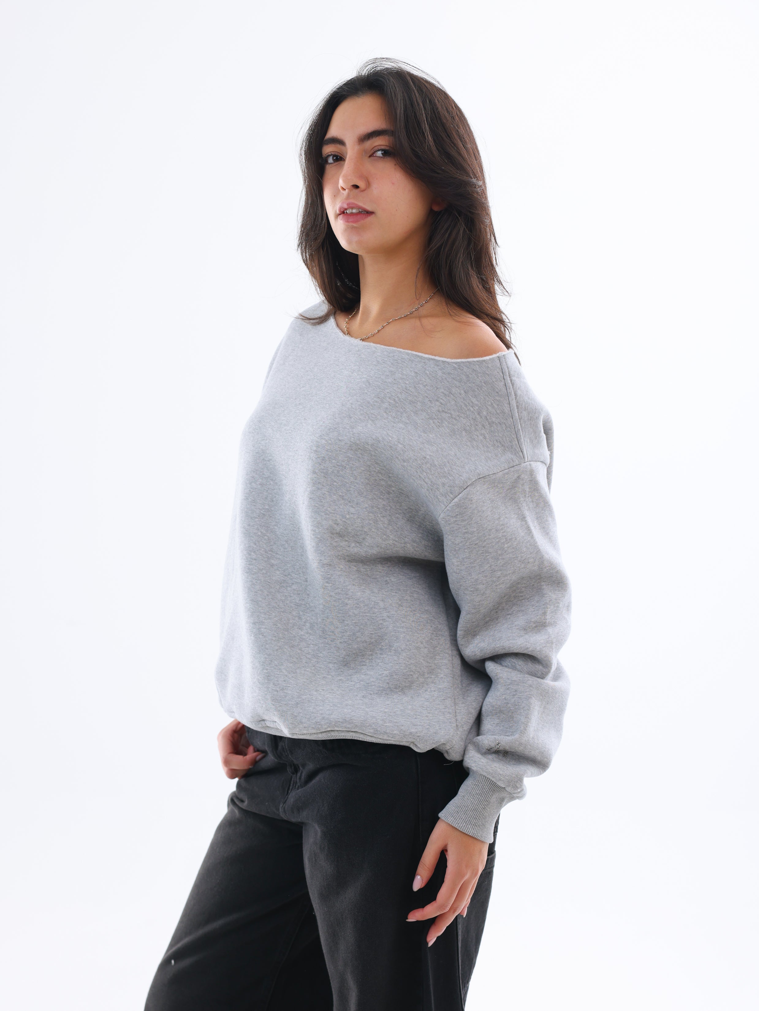 Off-Shoulder Sweatshirt
