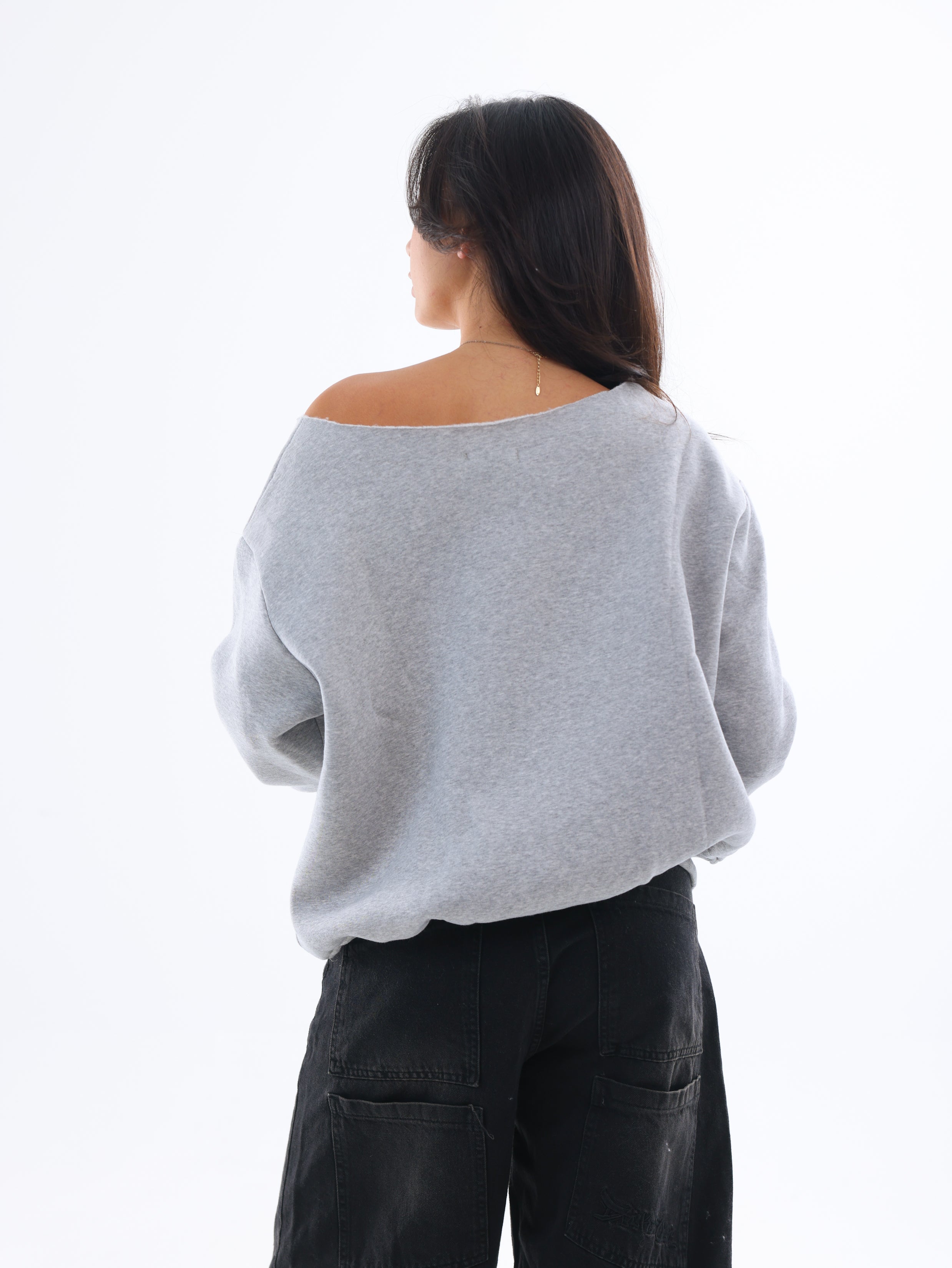 Off-Shoulder Sweatshirt