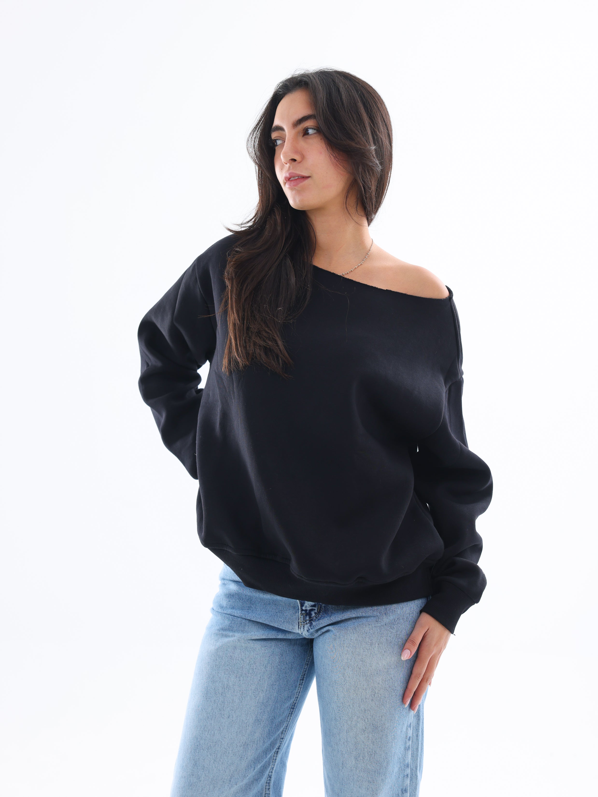 Off-Shoulder Sweatshirt