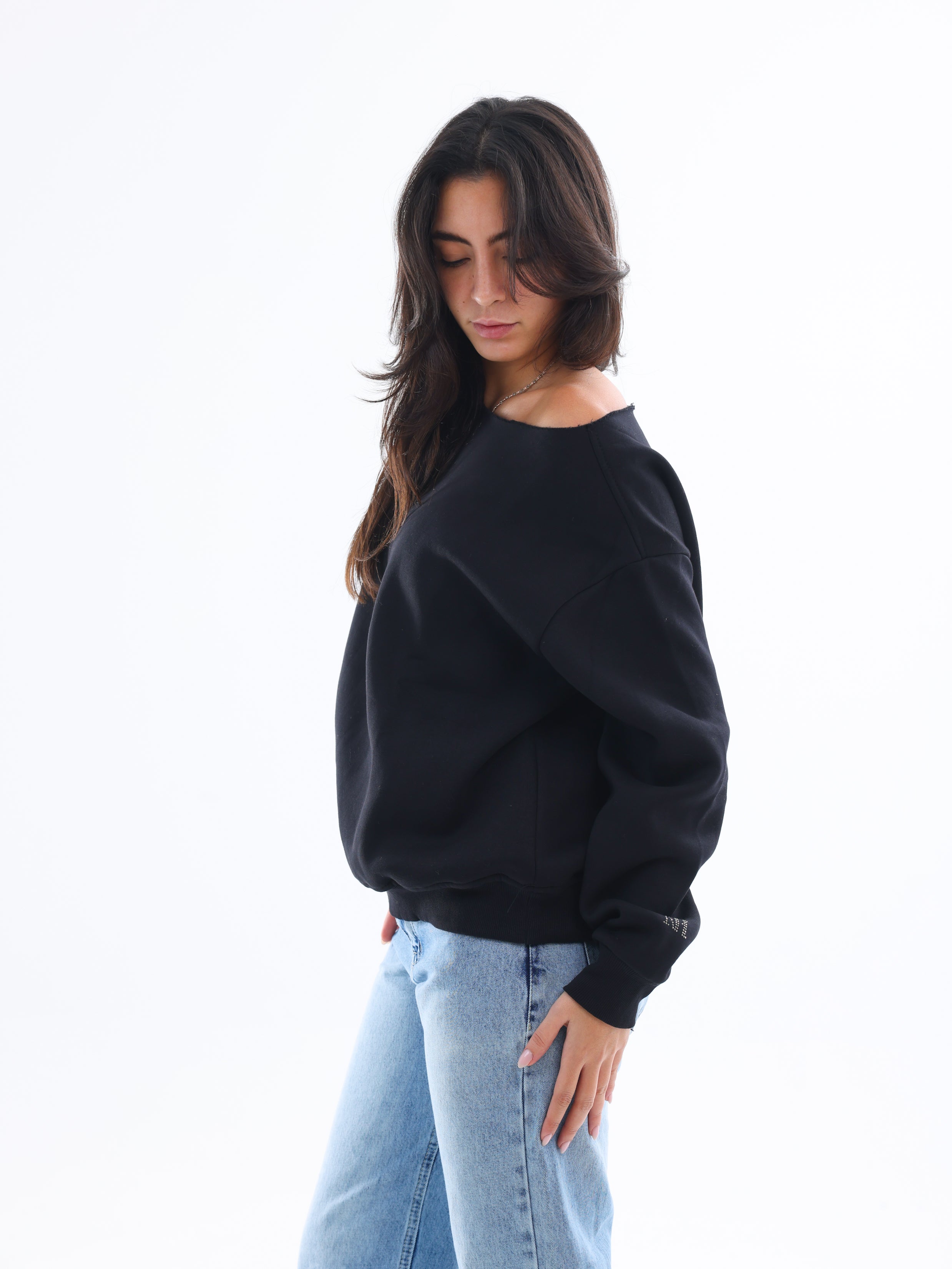 Off-Shoulder Sweatshirt