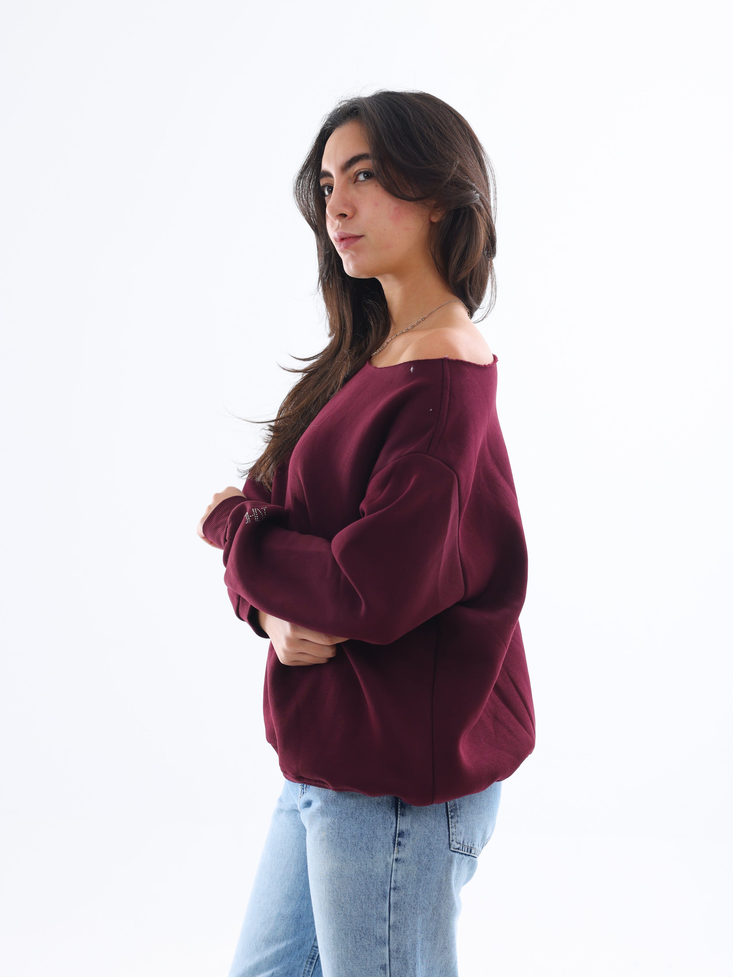 Off-Shoulder Sweatshirt