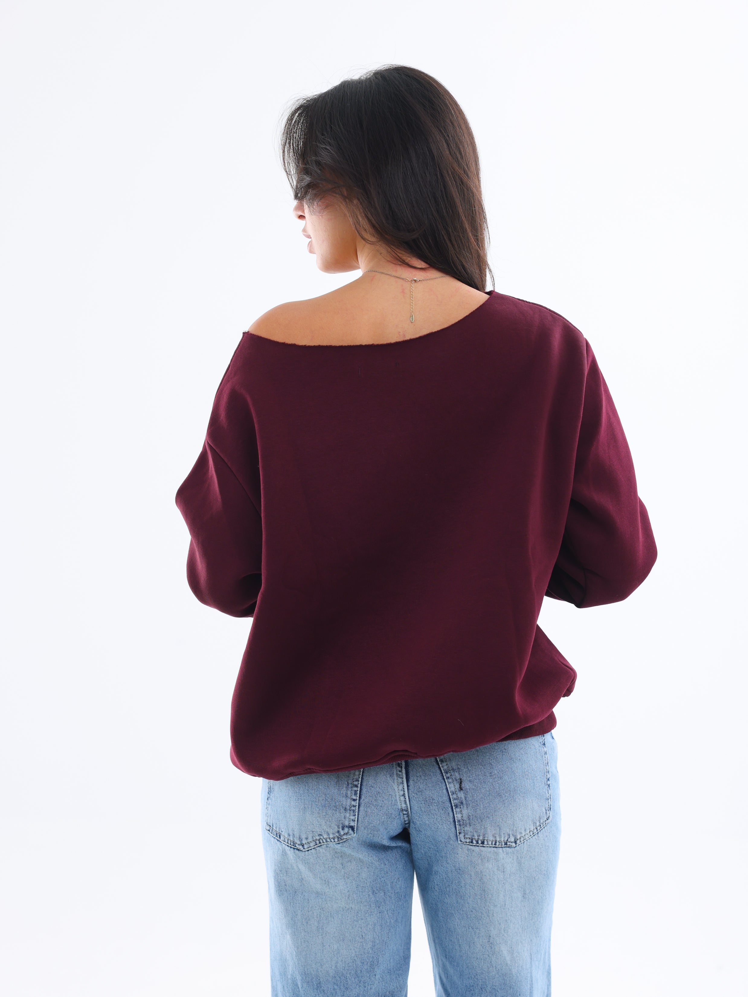 Off-Shoulder Sweatshirt