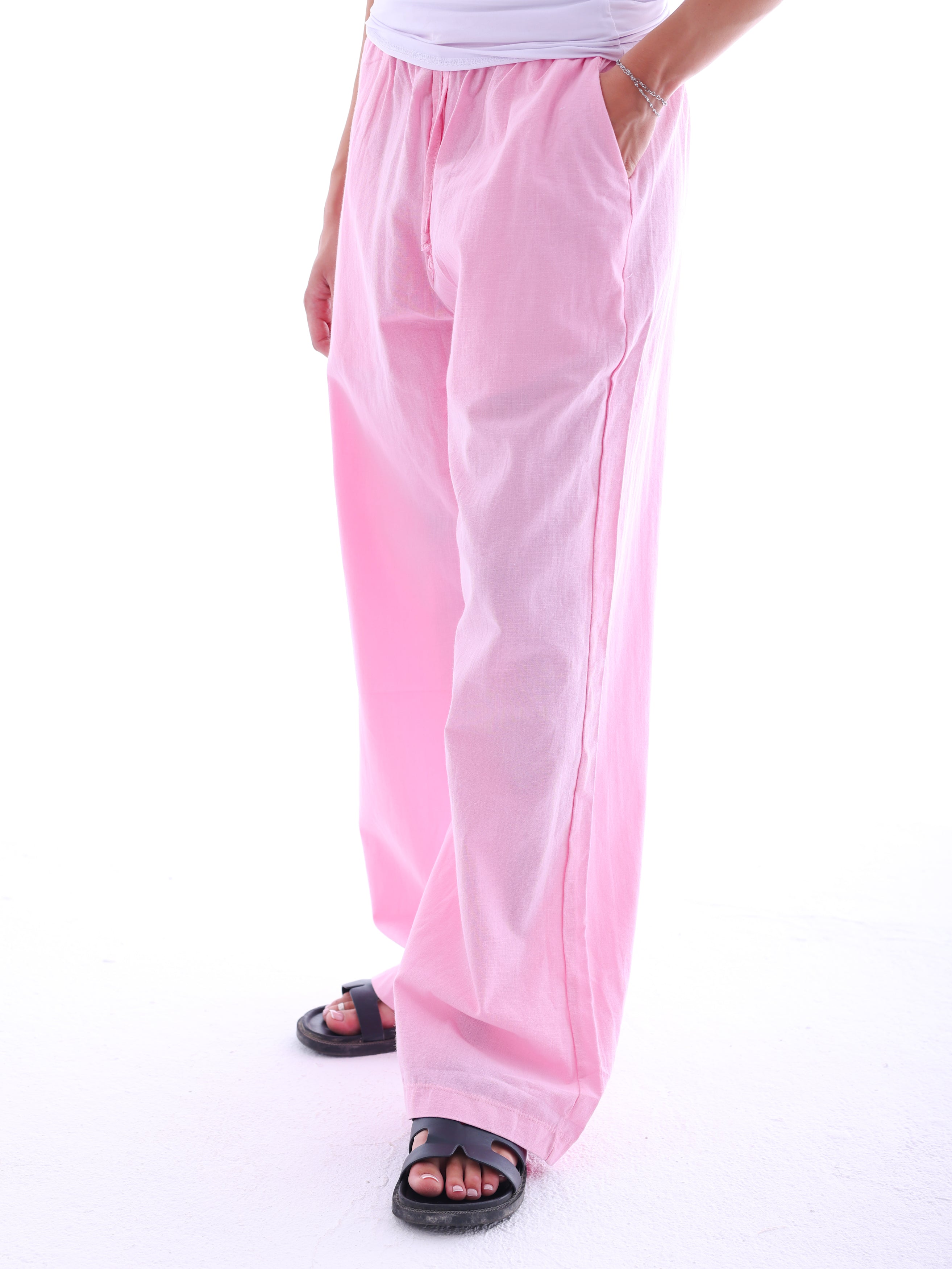 Wide-Leg Linen Trousers
