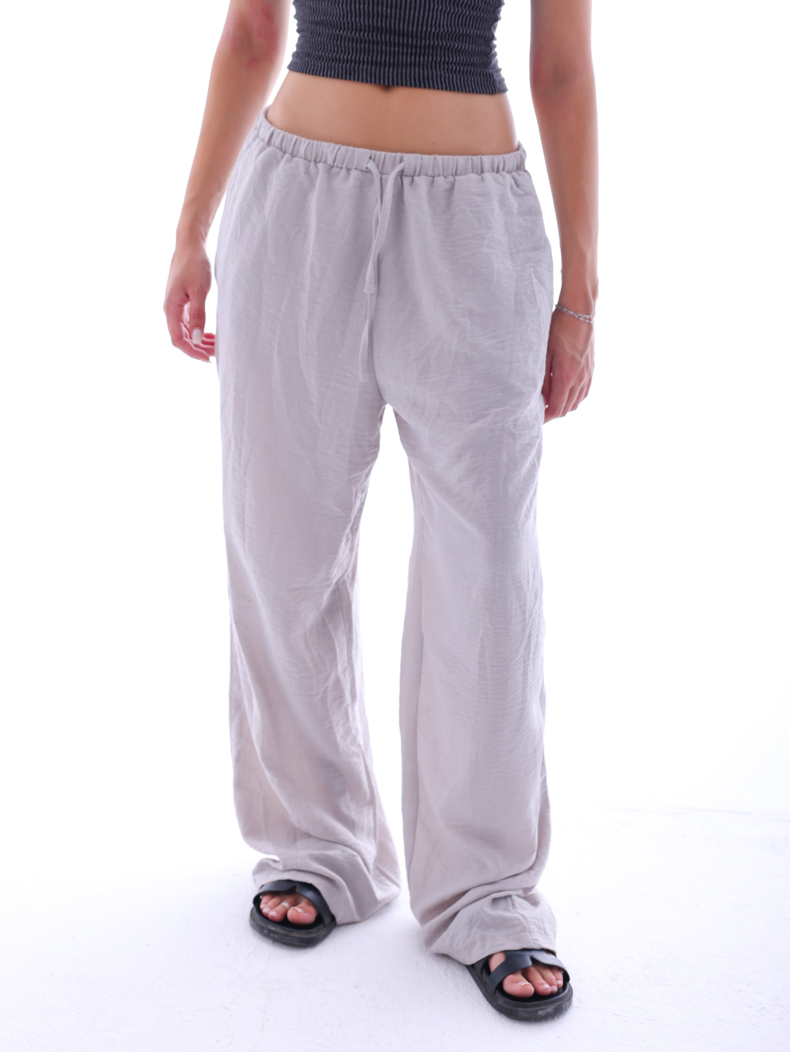 Wide-Leg Linen Pants
