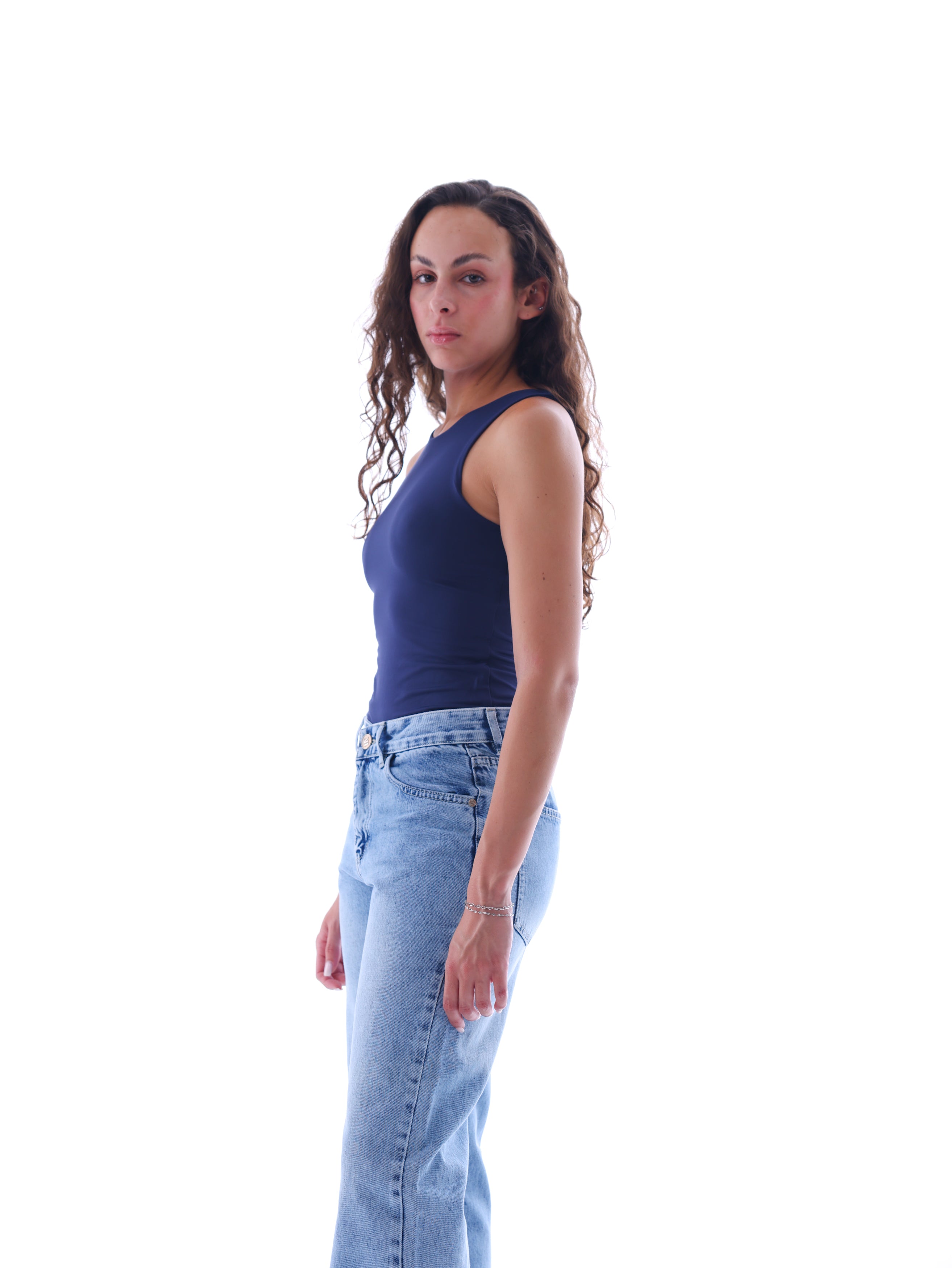 Boat Neck Sleevless Bodysuit