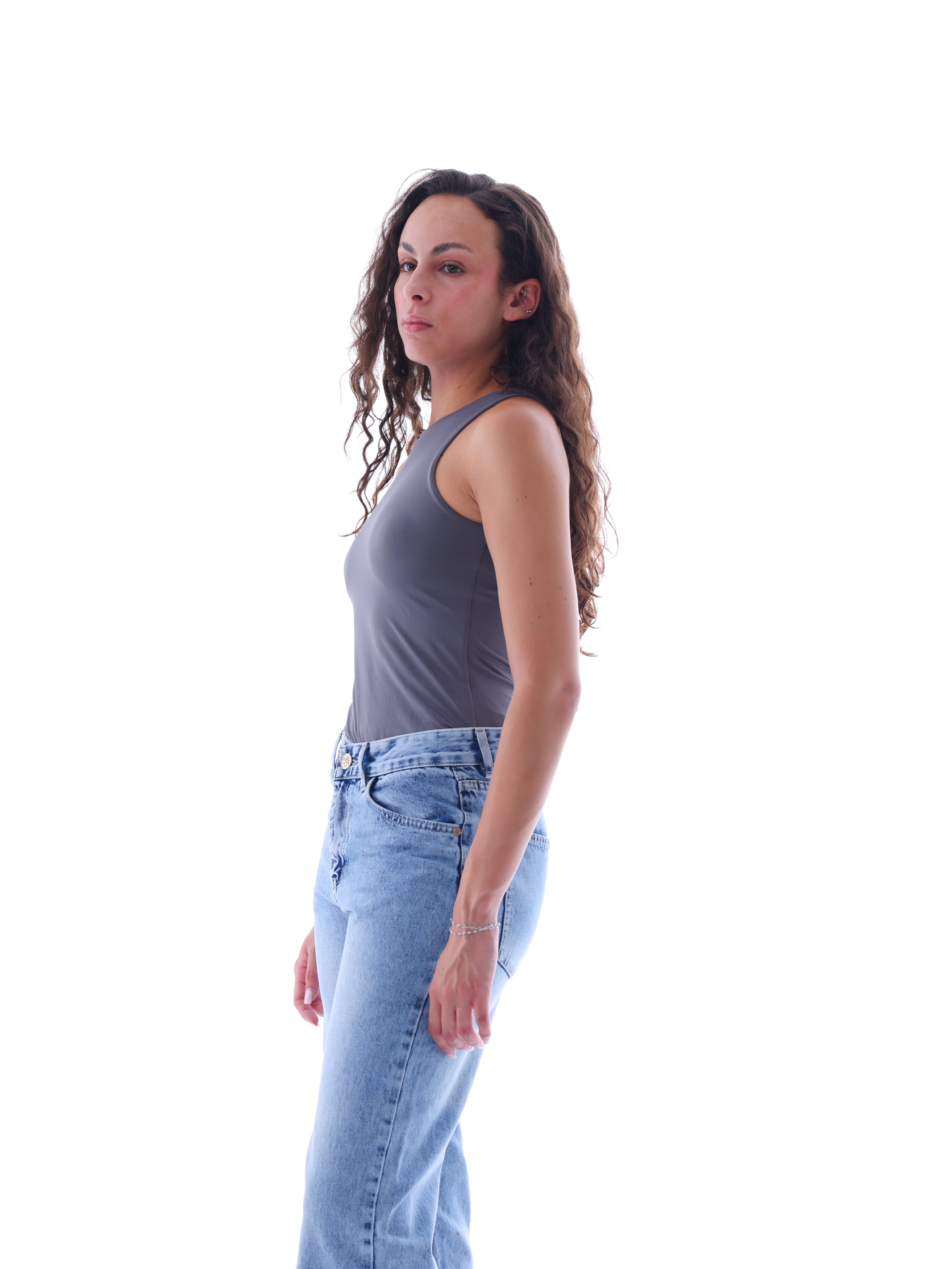 Boat Neck Sleevless Bodysuit
