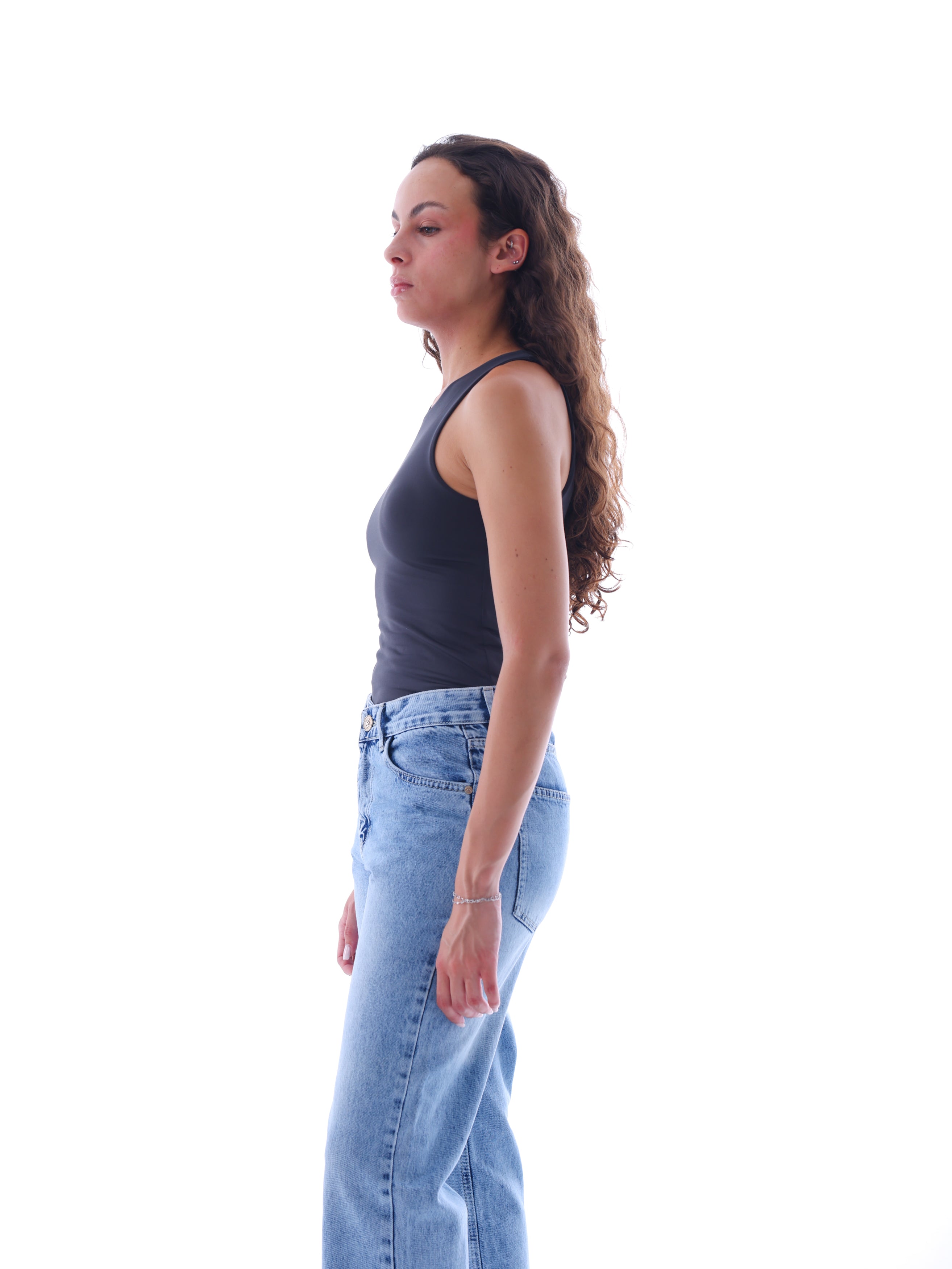 Boat Neck Sleevless Bodysuit