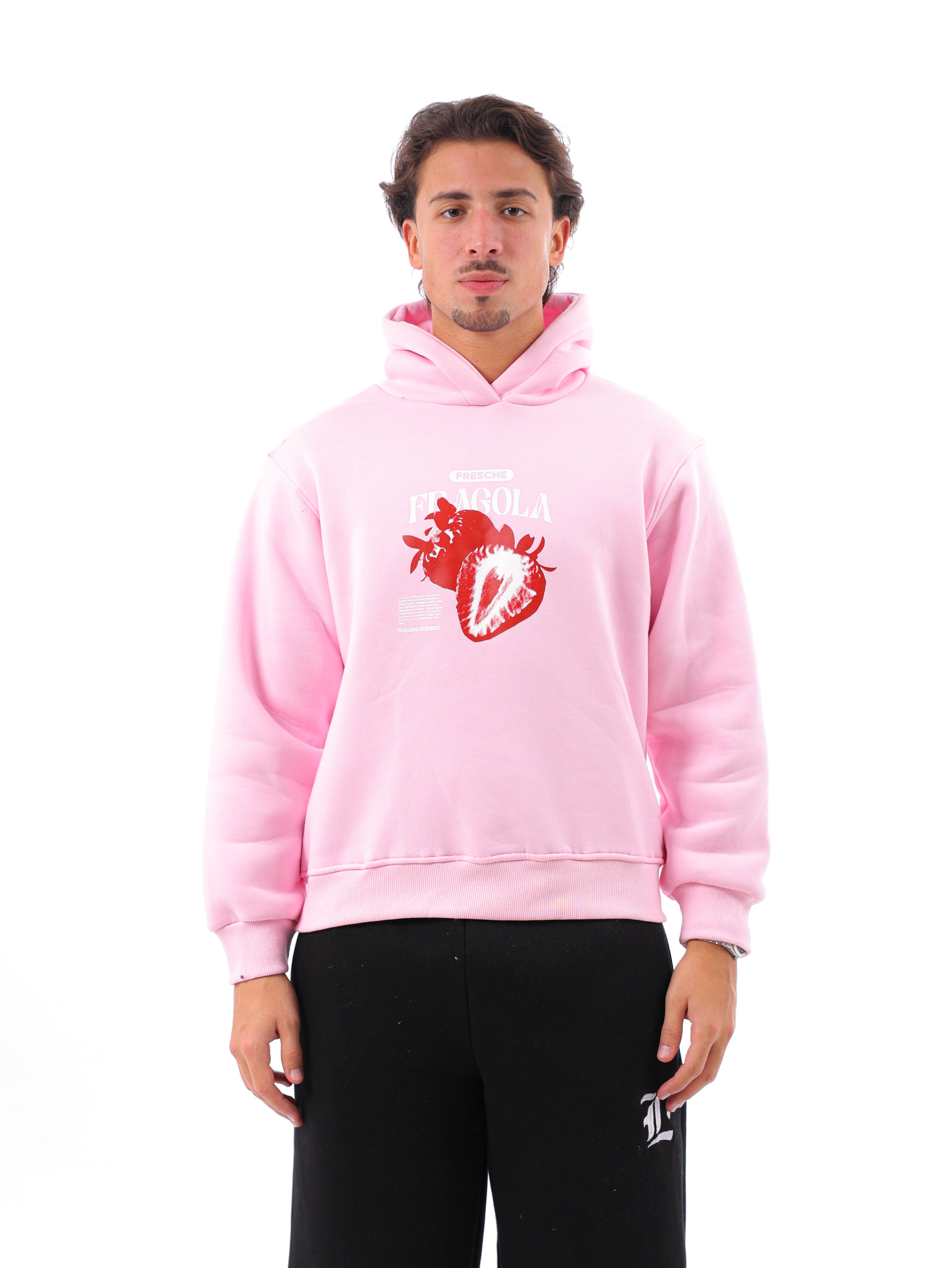 Strawberry Printed Oversized Hoodie
