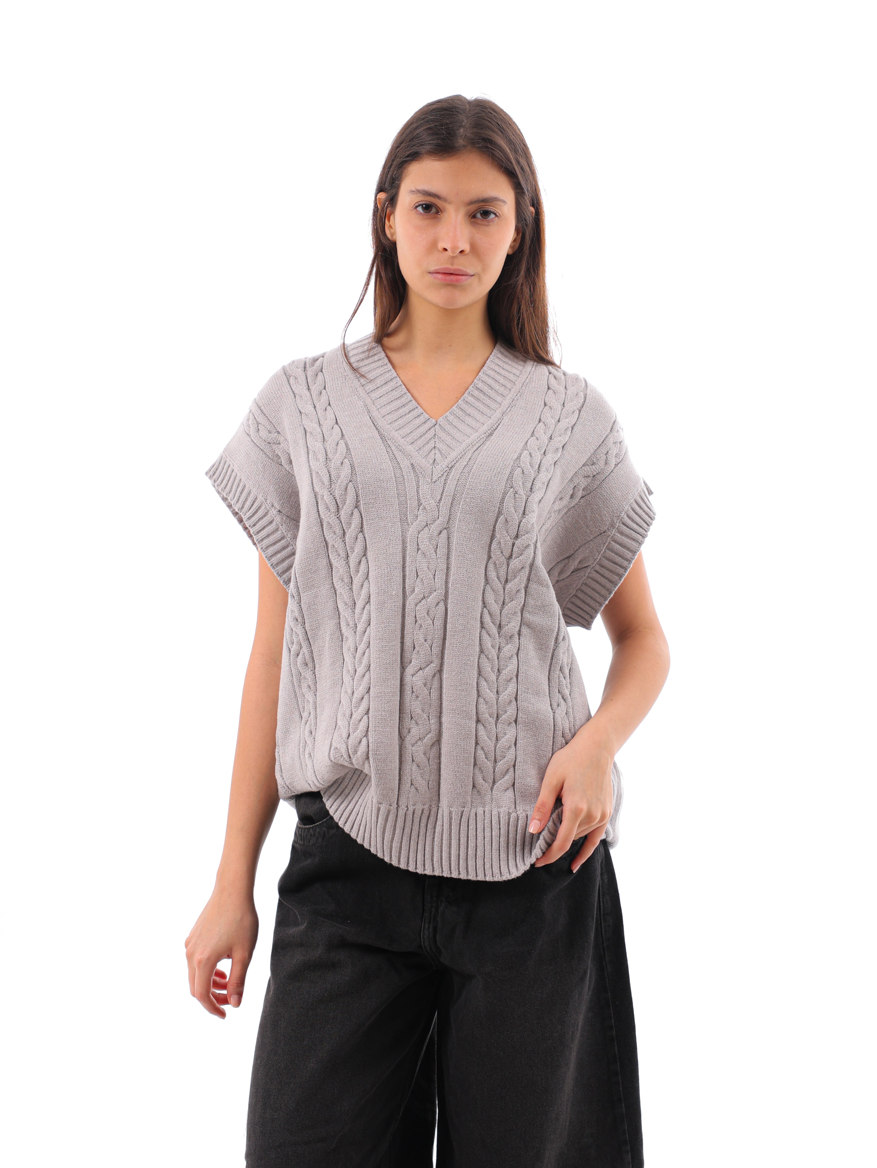 V-Neck Cable Vest