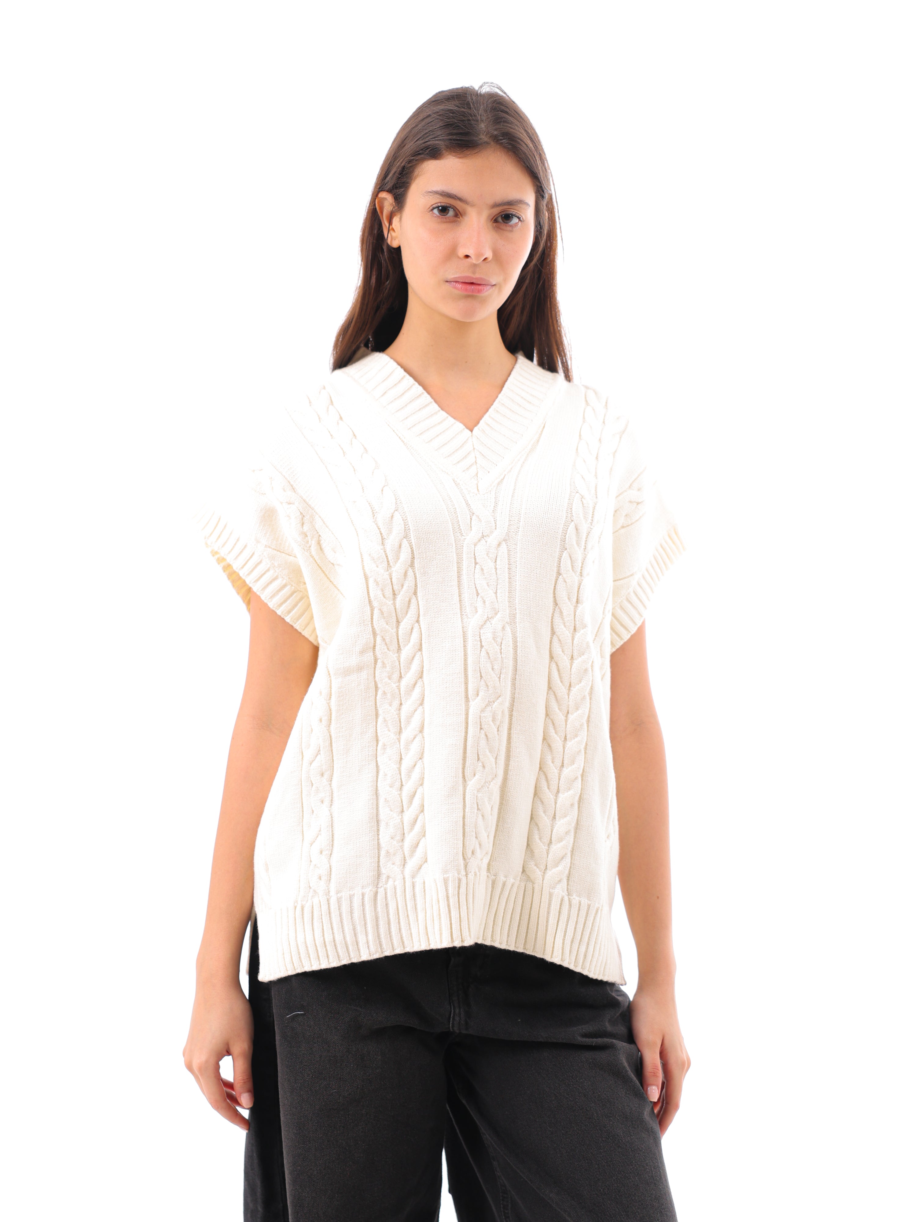 V-Neck Cable Vest