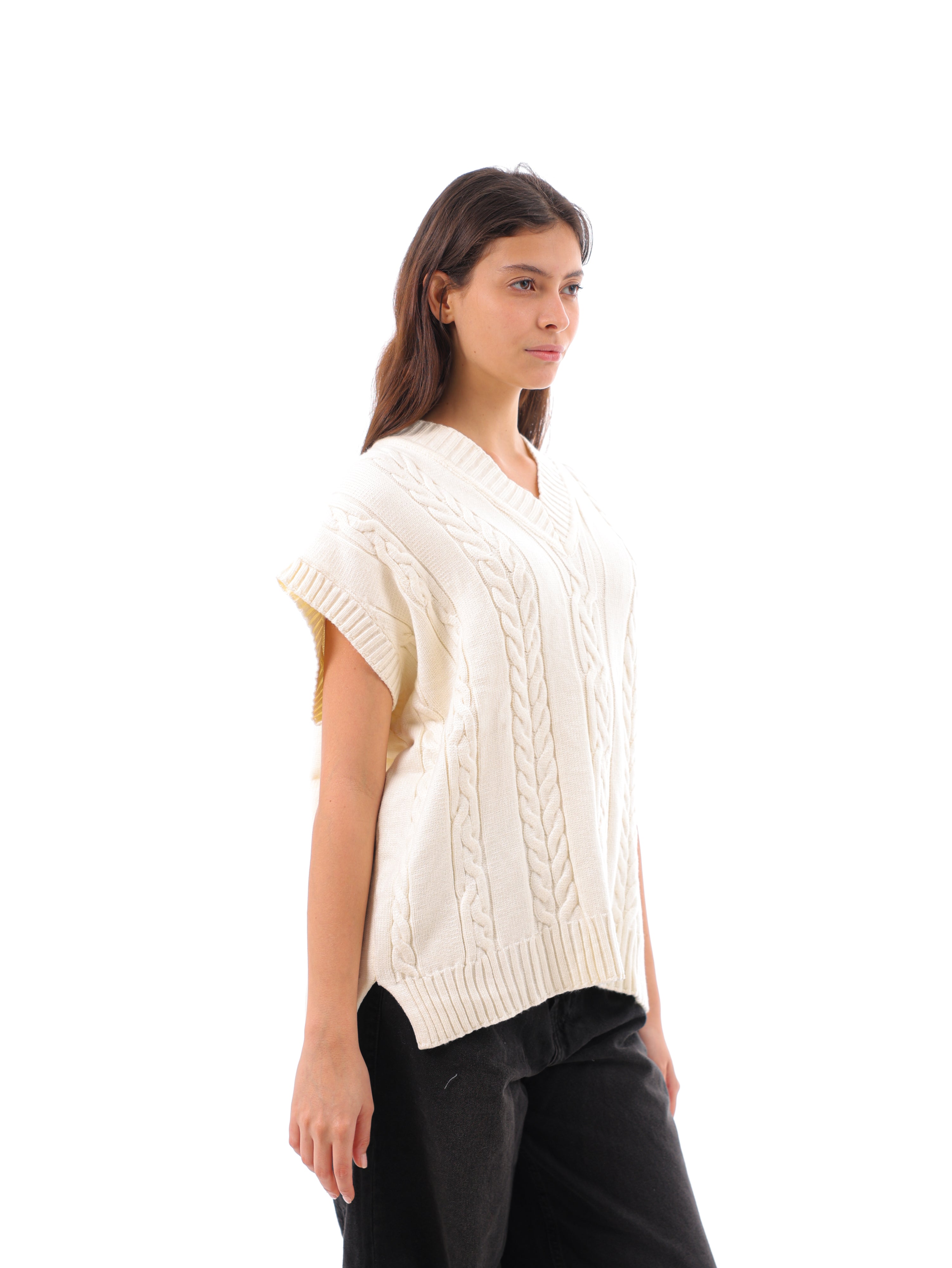 V-Neck Cable Vest