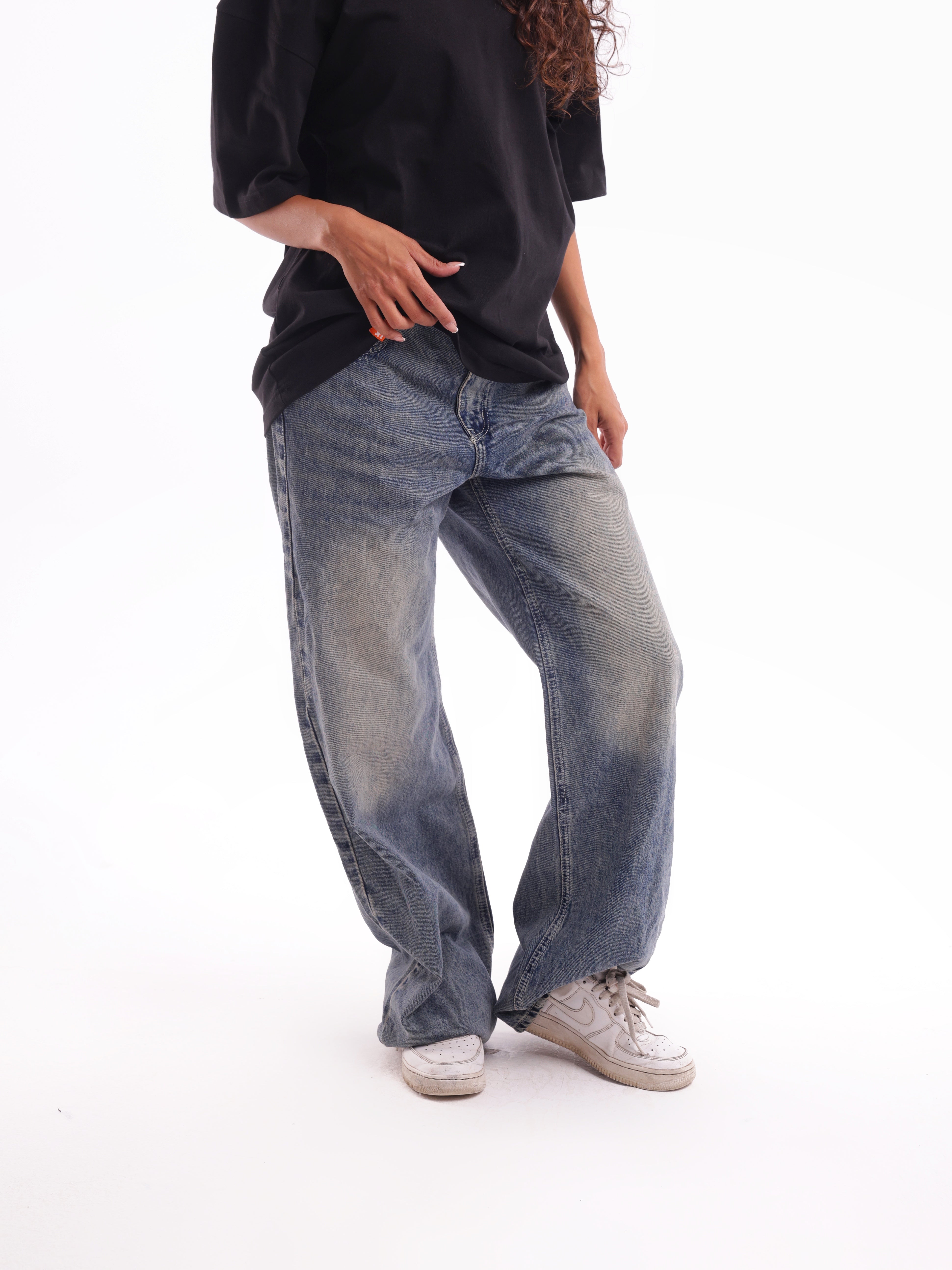 Mid-Rise Straight Leg Denim