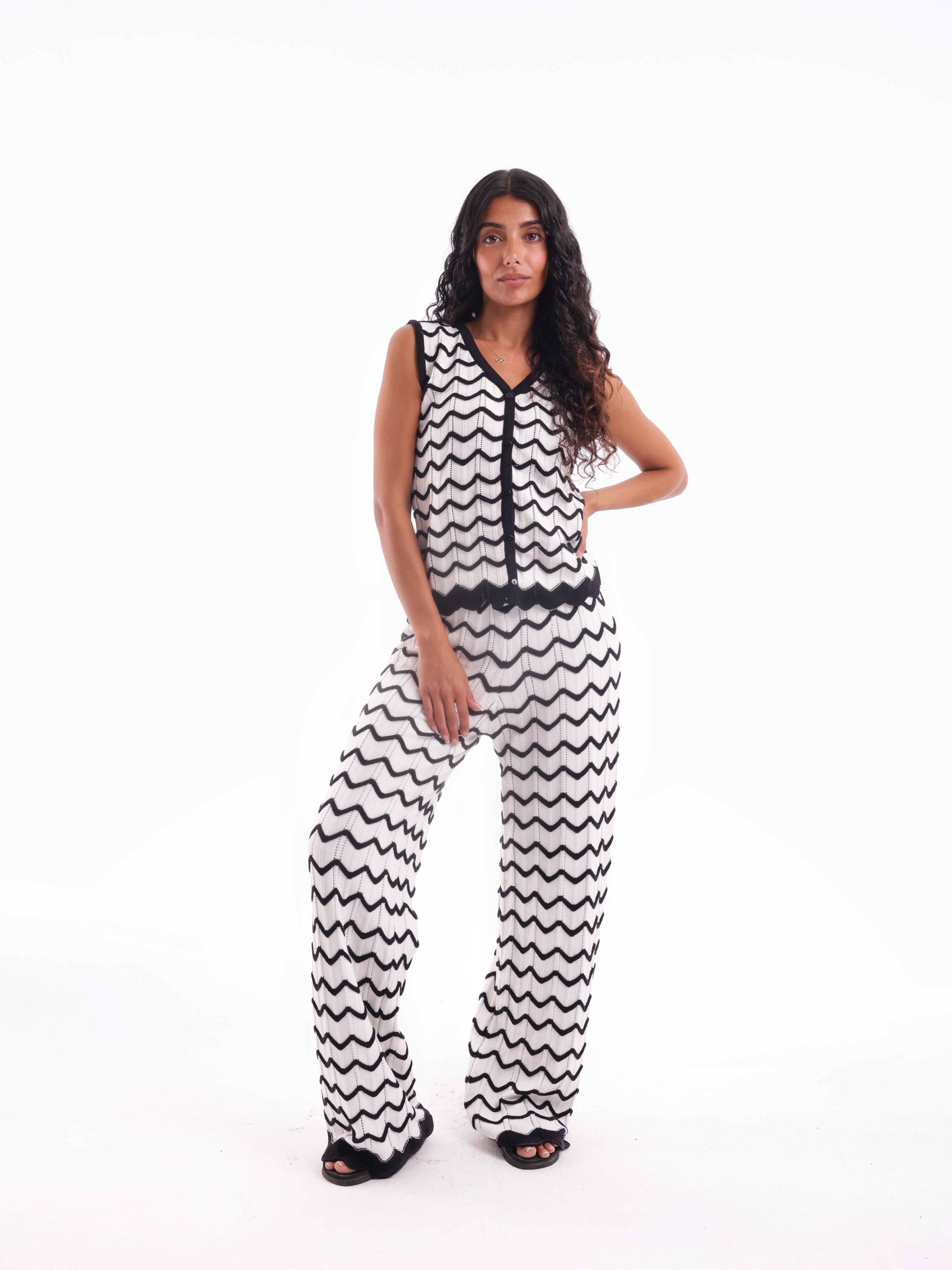 ZigZag Knit Vest Set