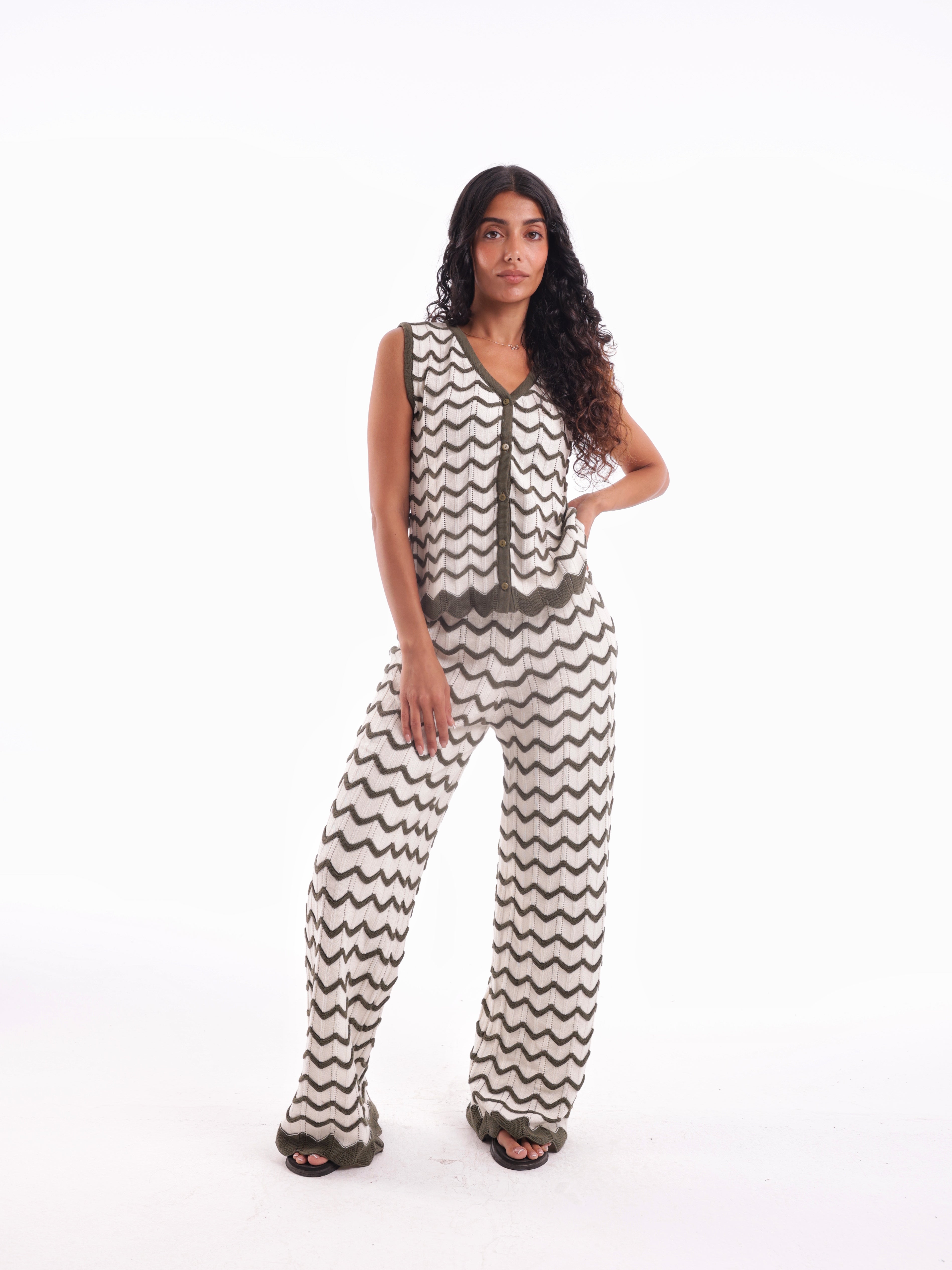 ZigZag Knit Vest Set