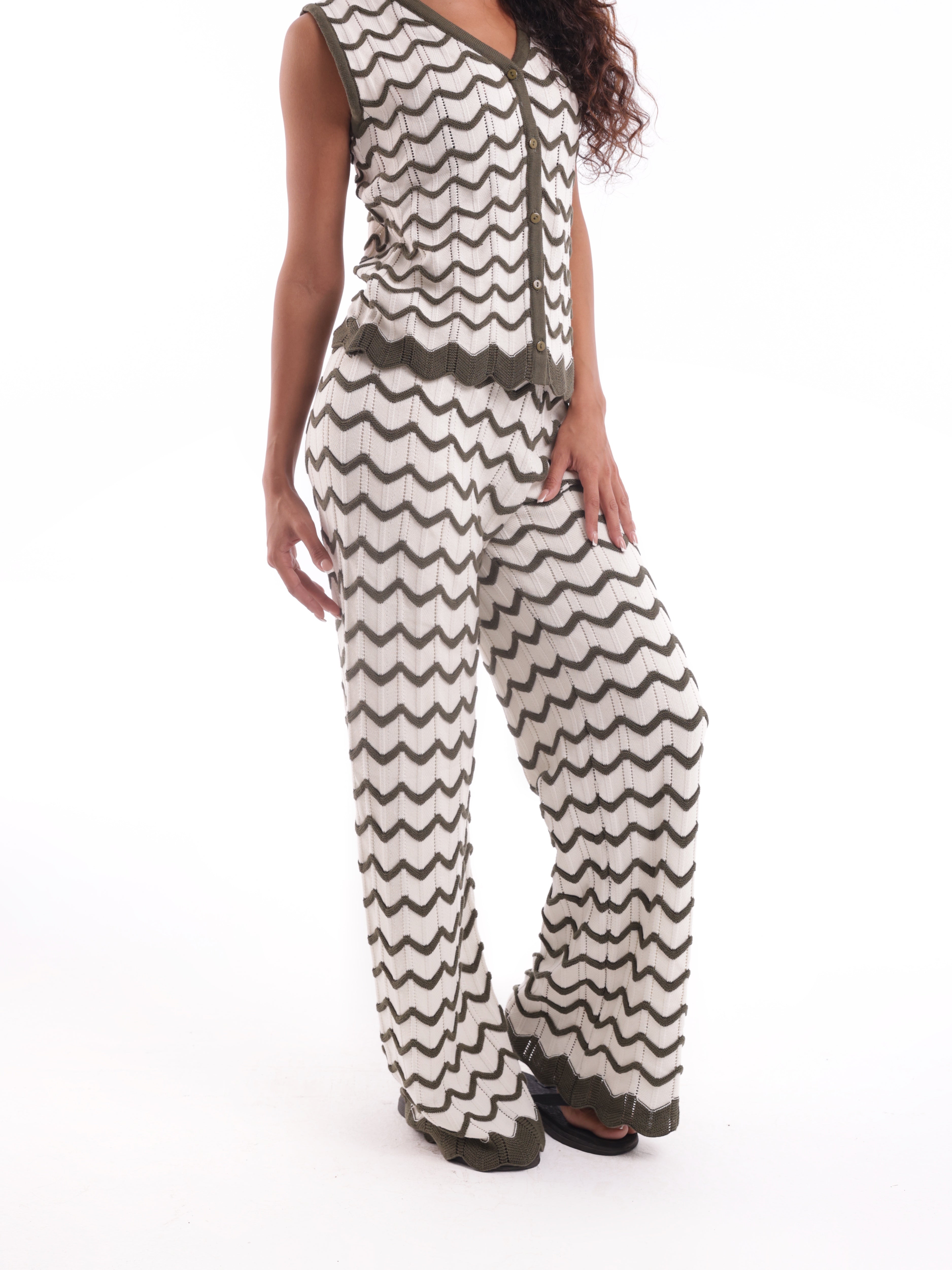 ZigZag Knit Vest Set