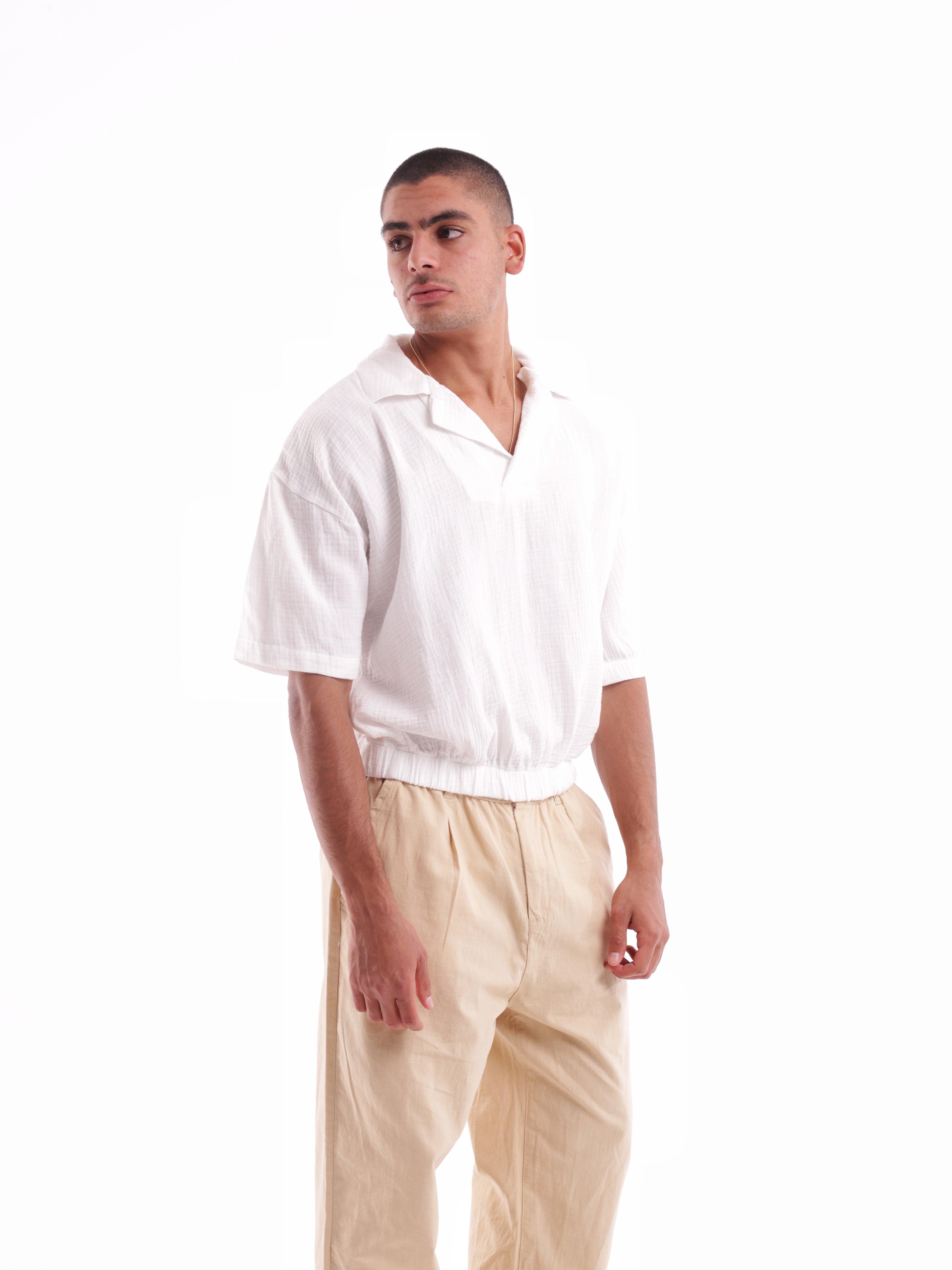 Crinkle Polo Shirt
