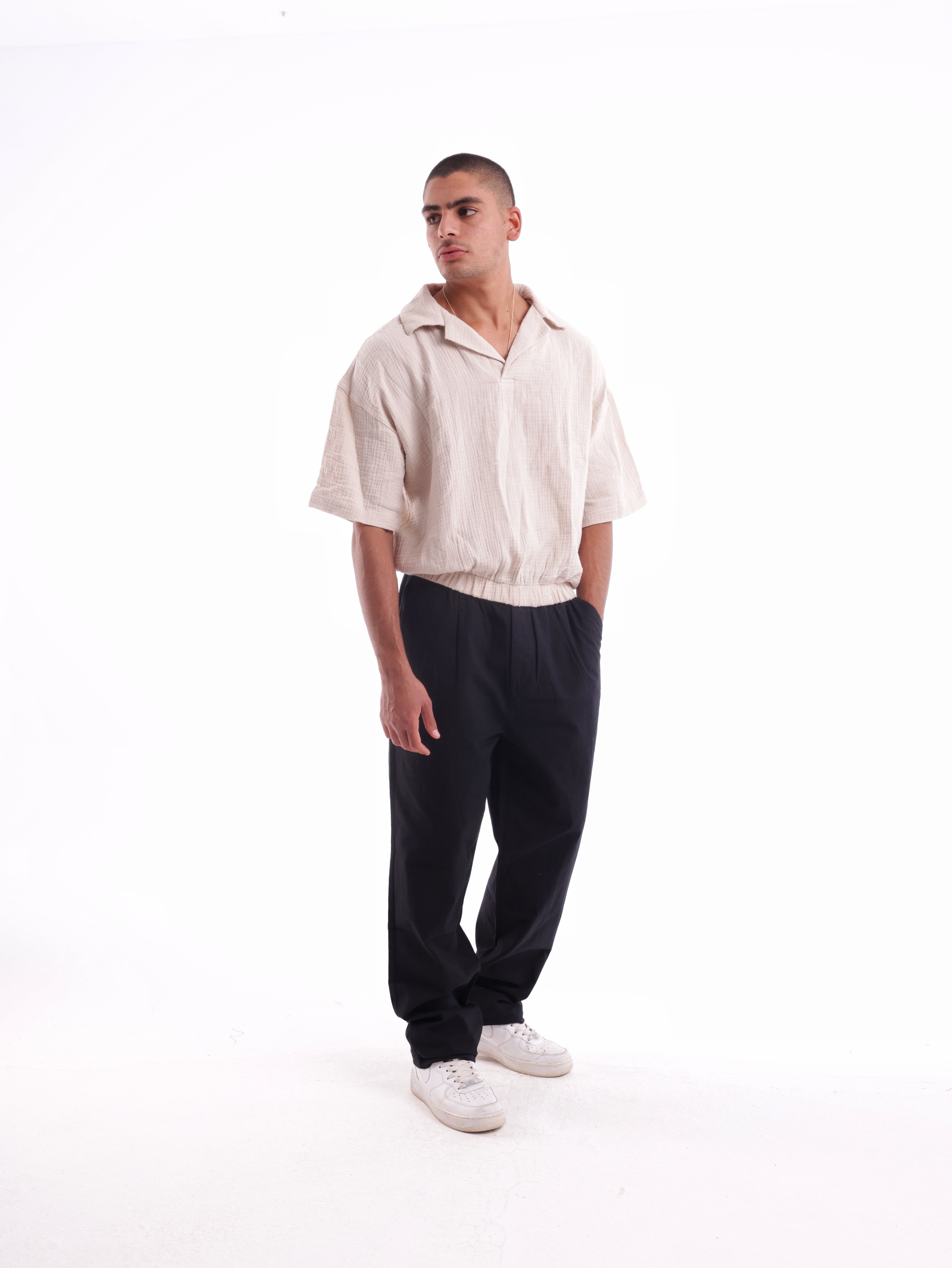 Crinkle Polo Shirt