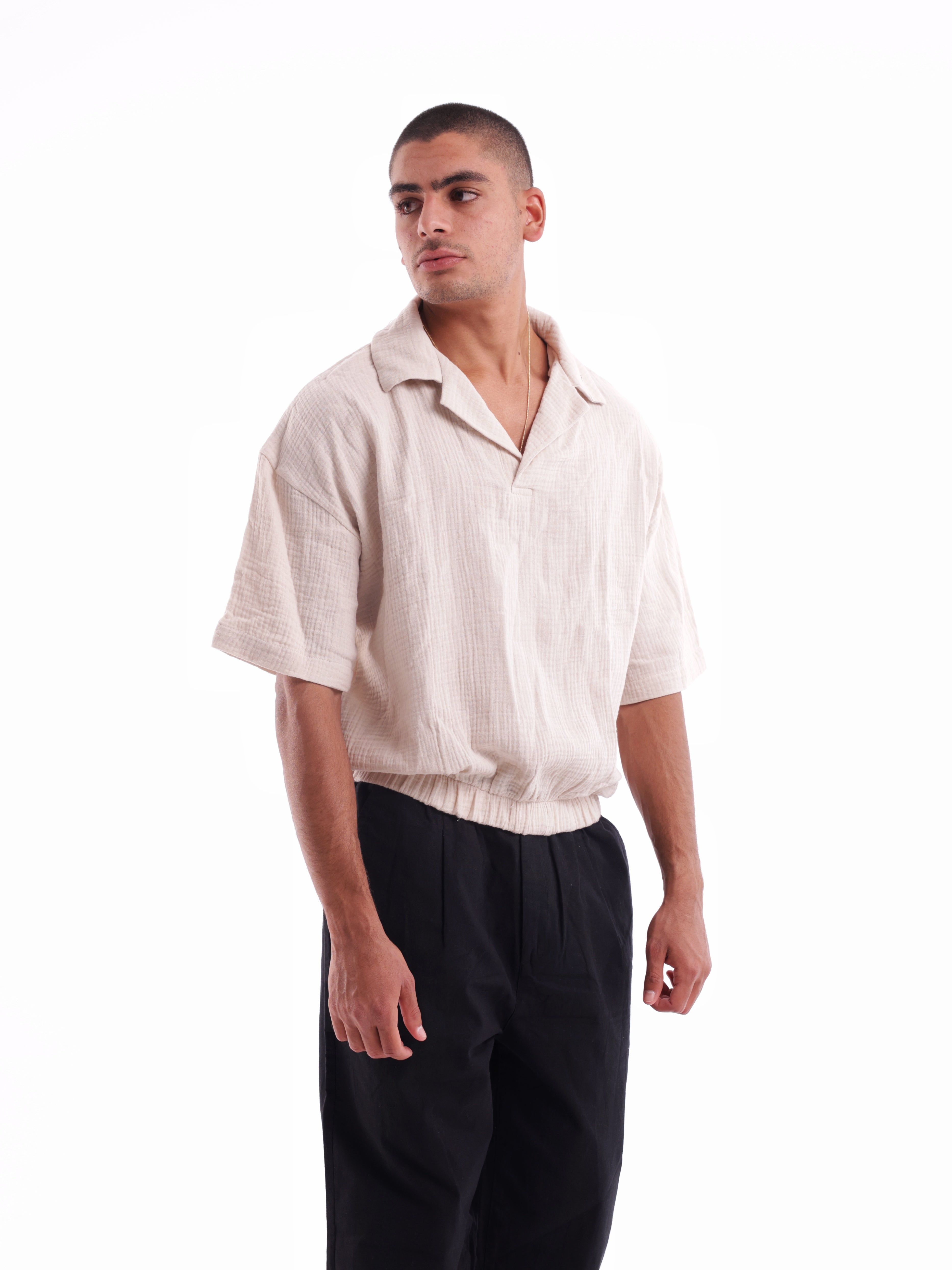 Crinkle Polo Shirt