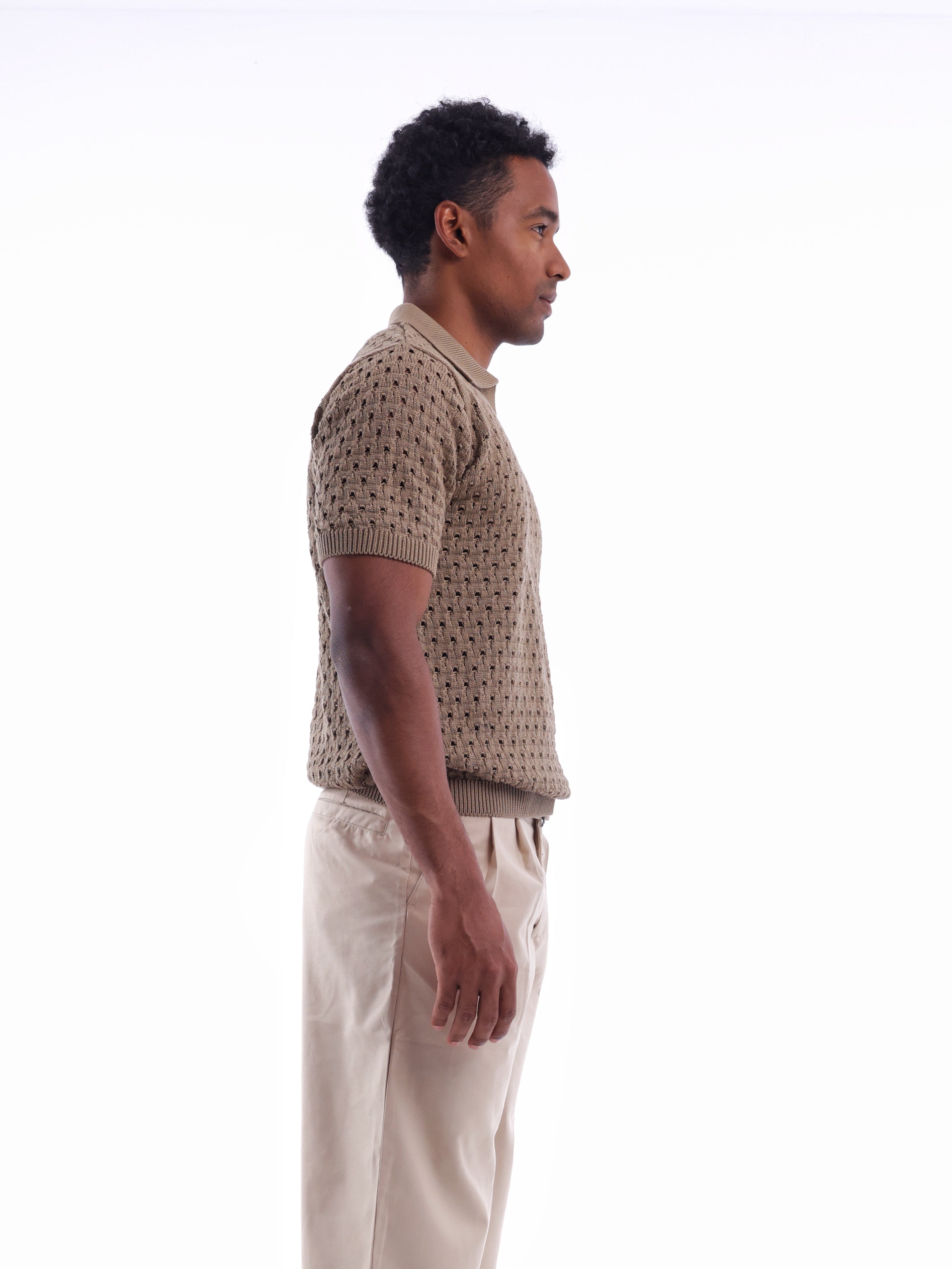Mesh Knitted Polo