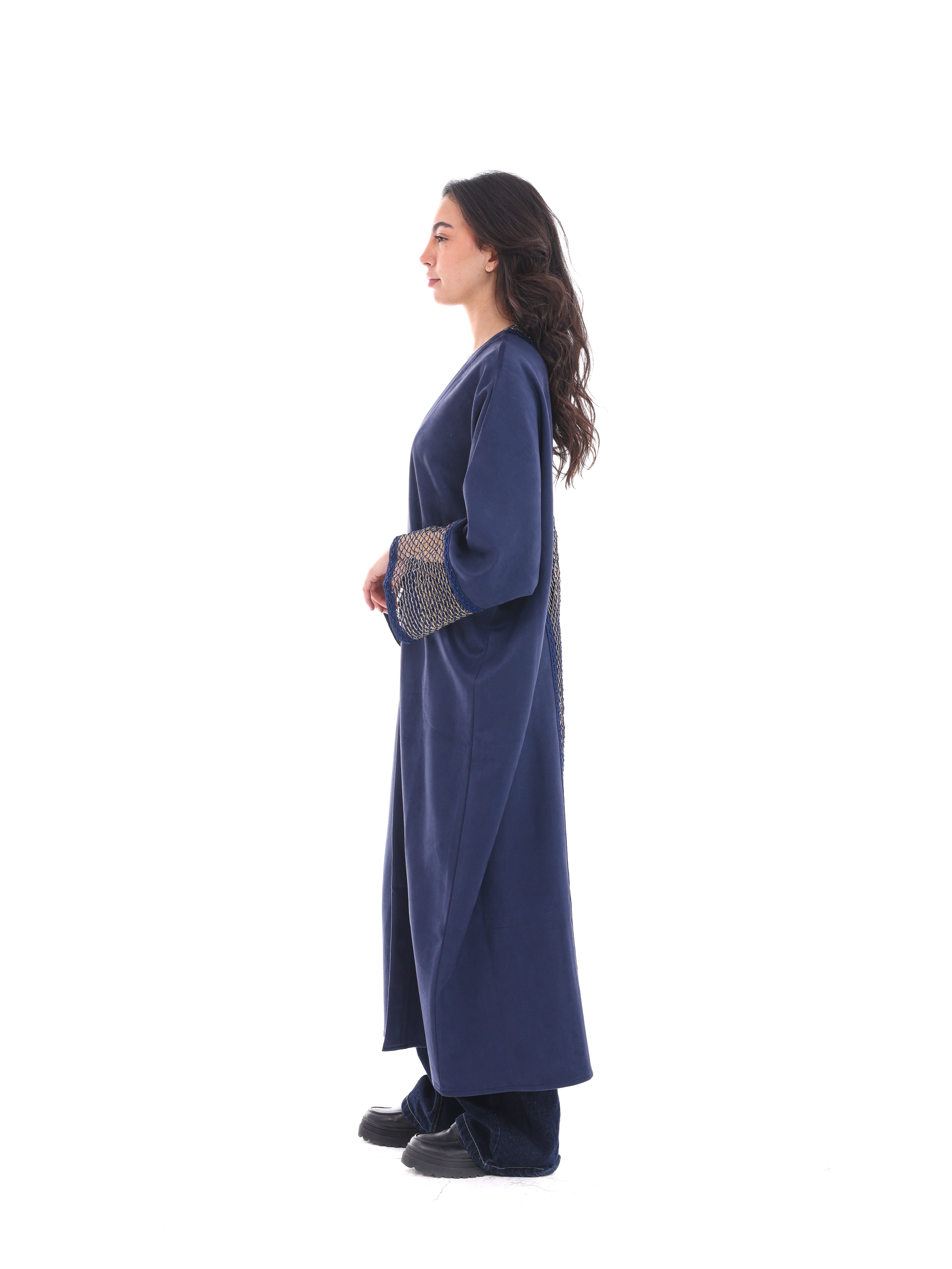 Suede Mesh Kaftan