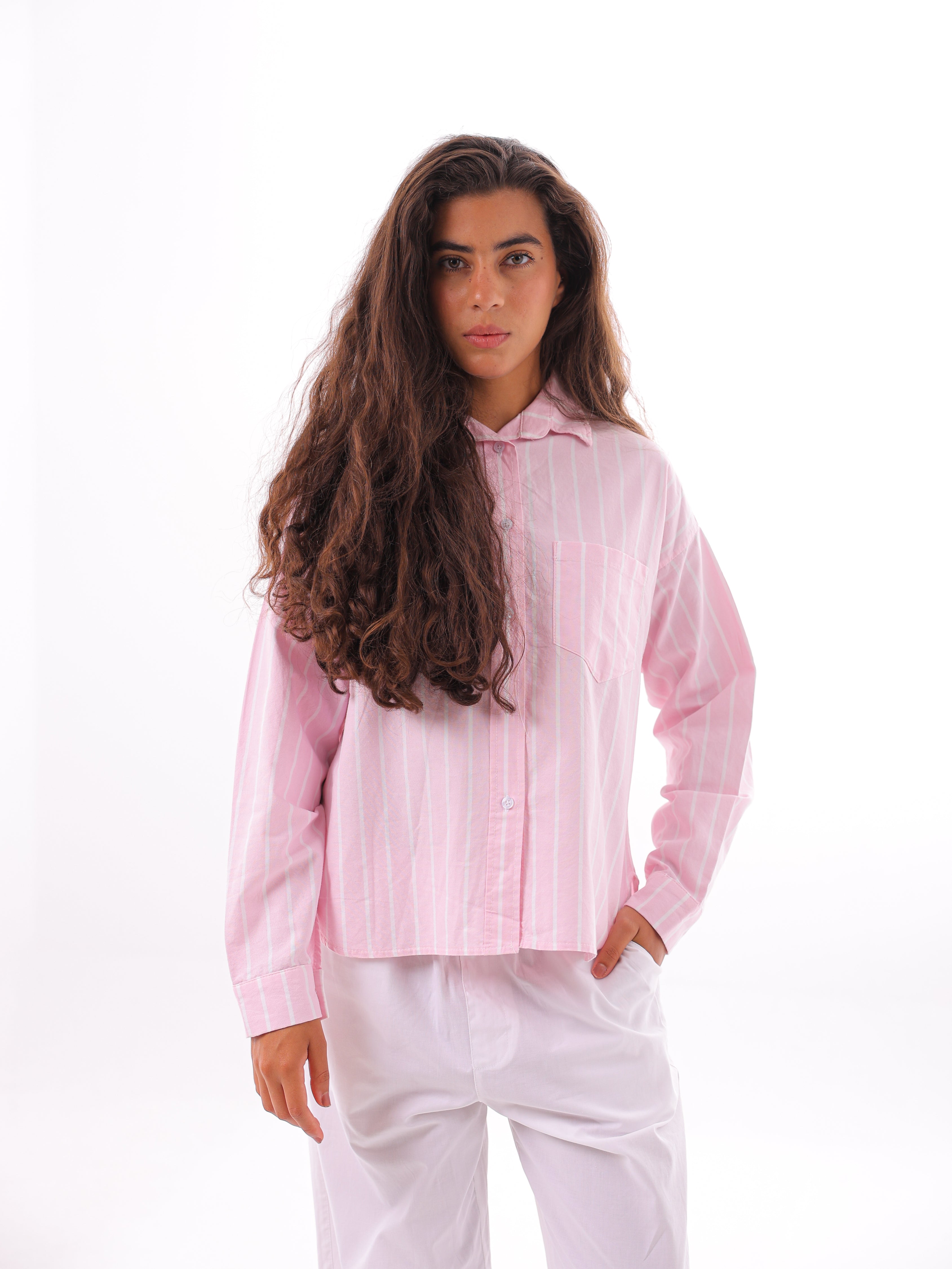 Striped Oxford Basic Blouse