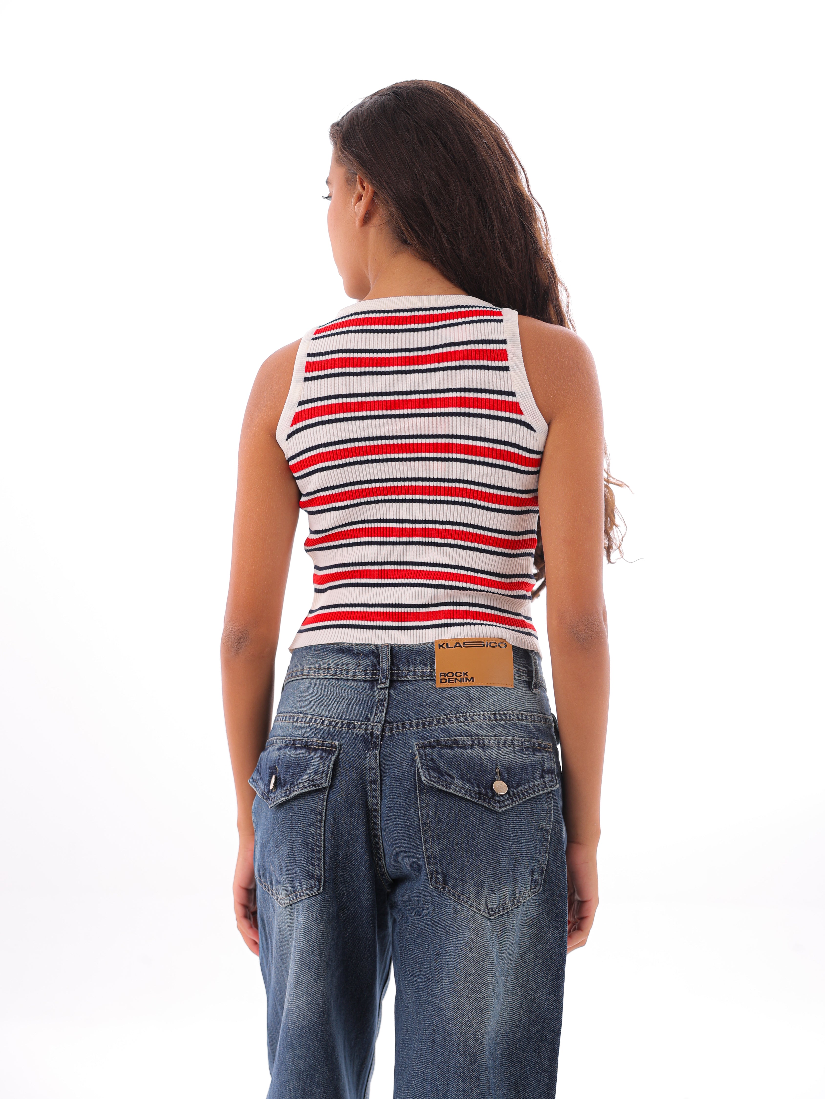 Stripes Heart Top