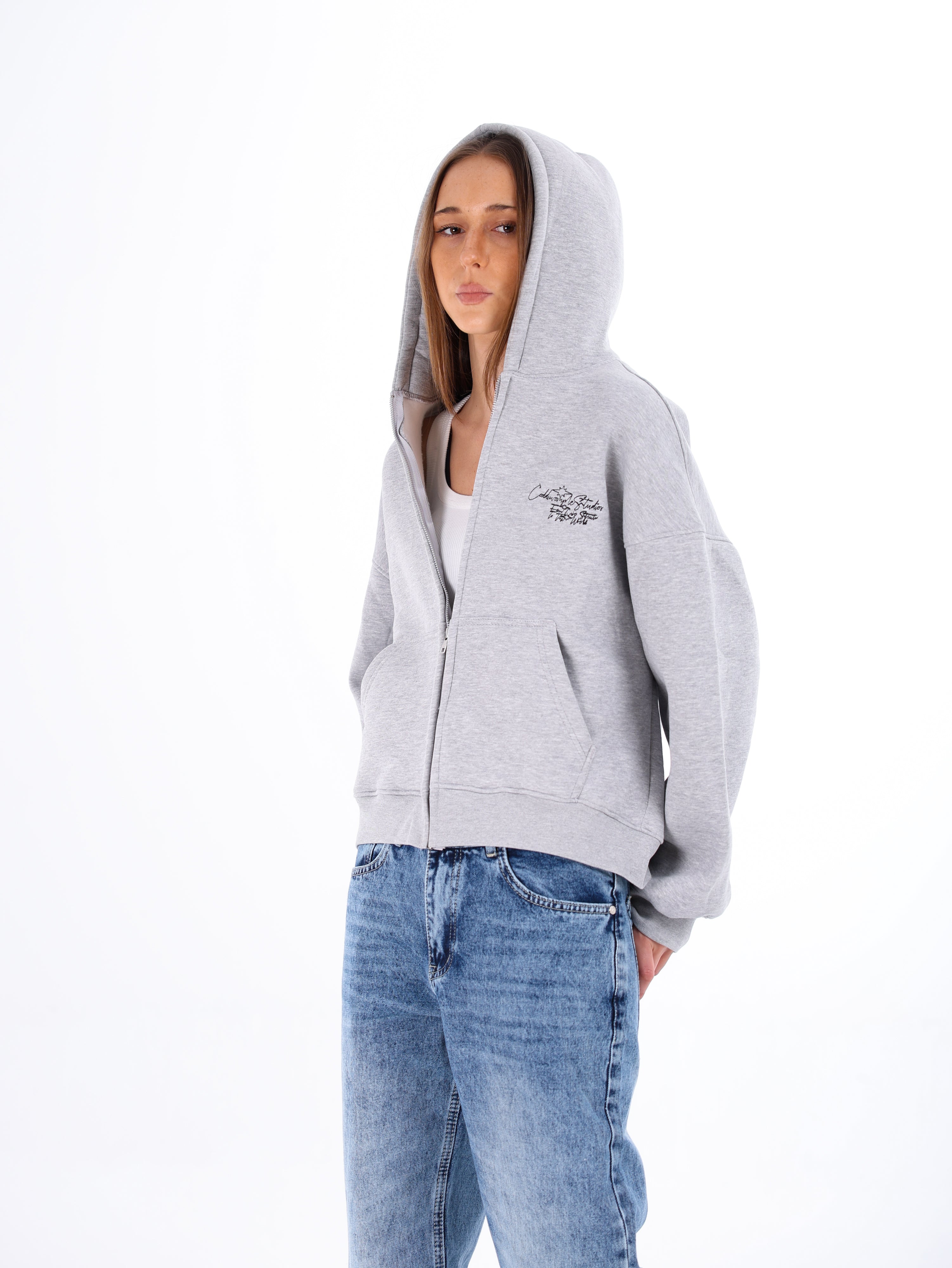 Basic Zip-Up Sweatshirt